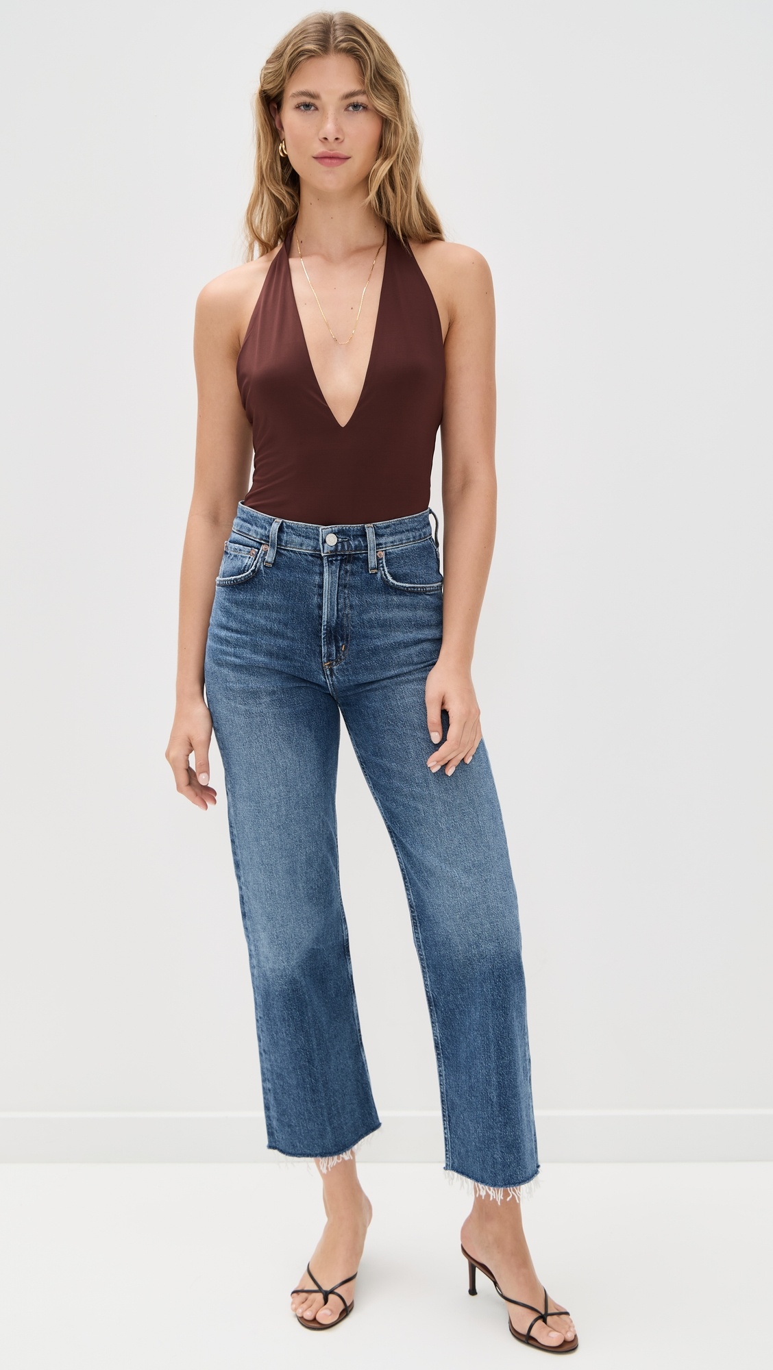 Pippa Deep V Neck Thong Bodysuit - 4