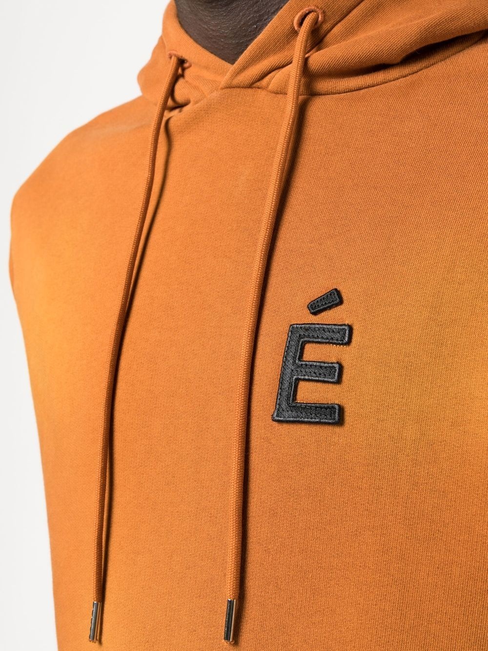 chest logo-patch detail hoodie - 9