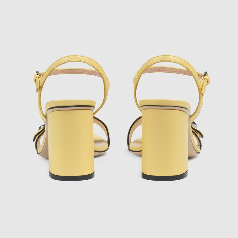 Women's mid-heel sandal with Double G 4