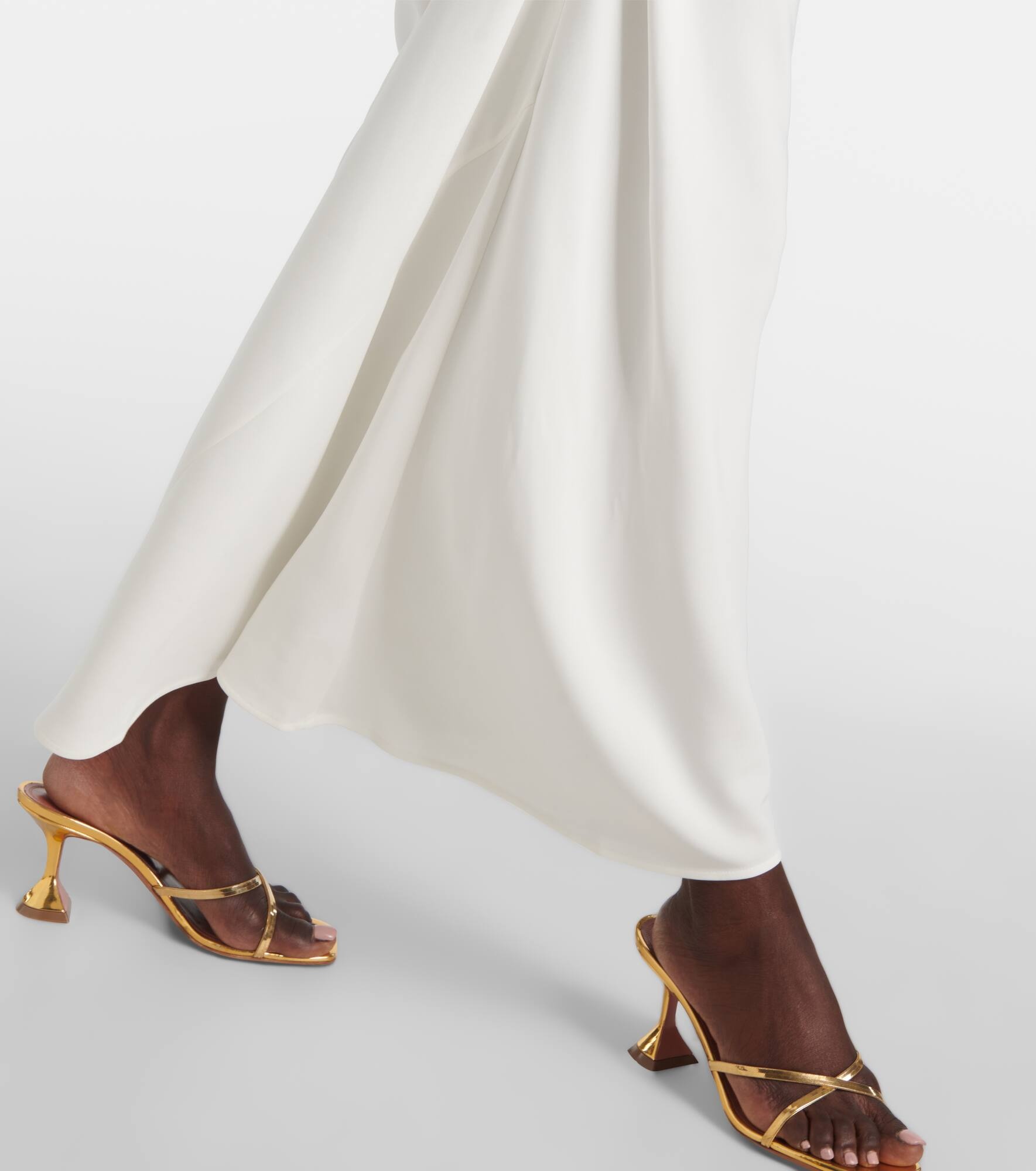 Asymmetric draped maxi dress - 6