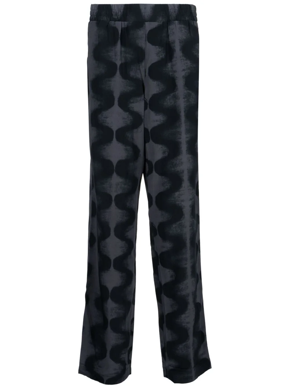 abstract-print straight-leg trousers - 1