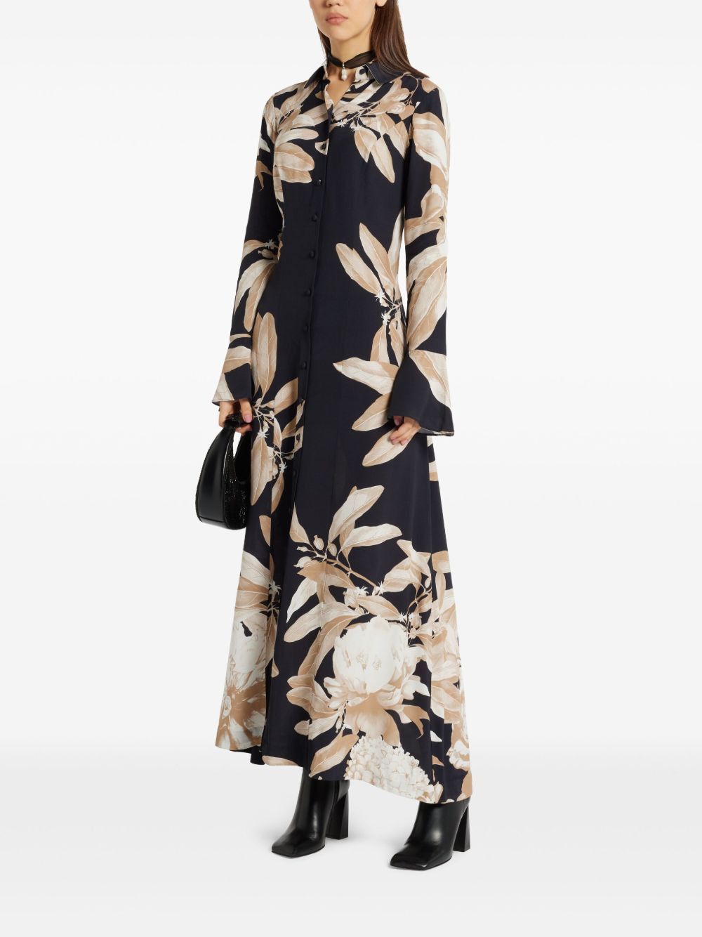 floral-print midi dress - 2