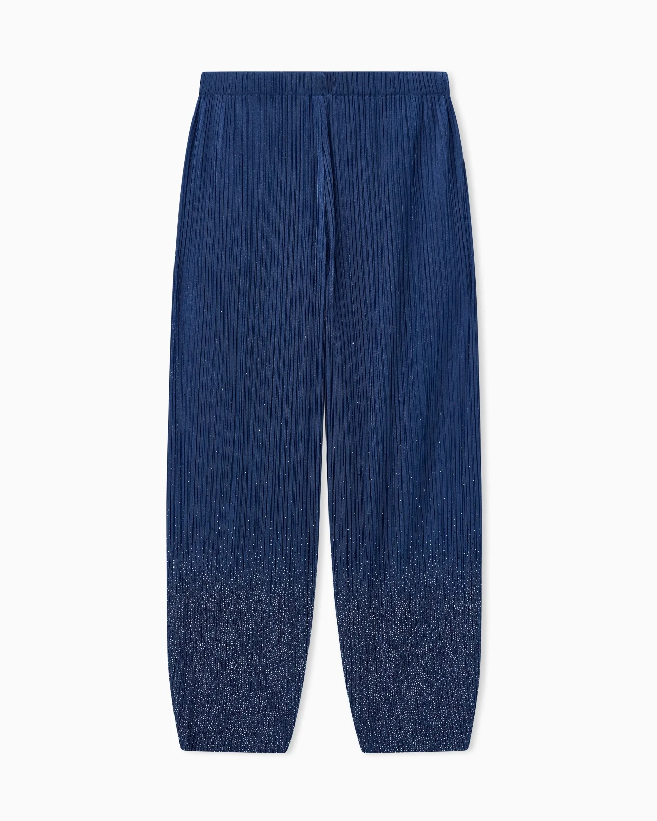 PLEATED JERSEY TROUSERS WITH RHINESTONES - 1