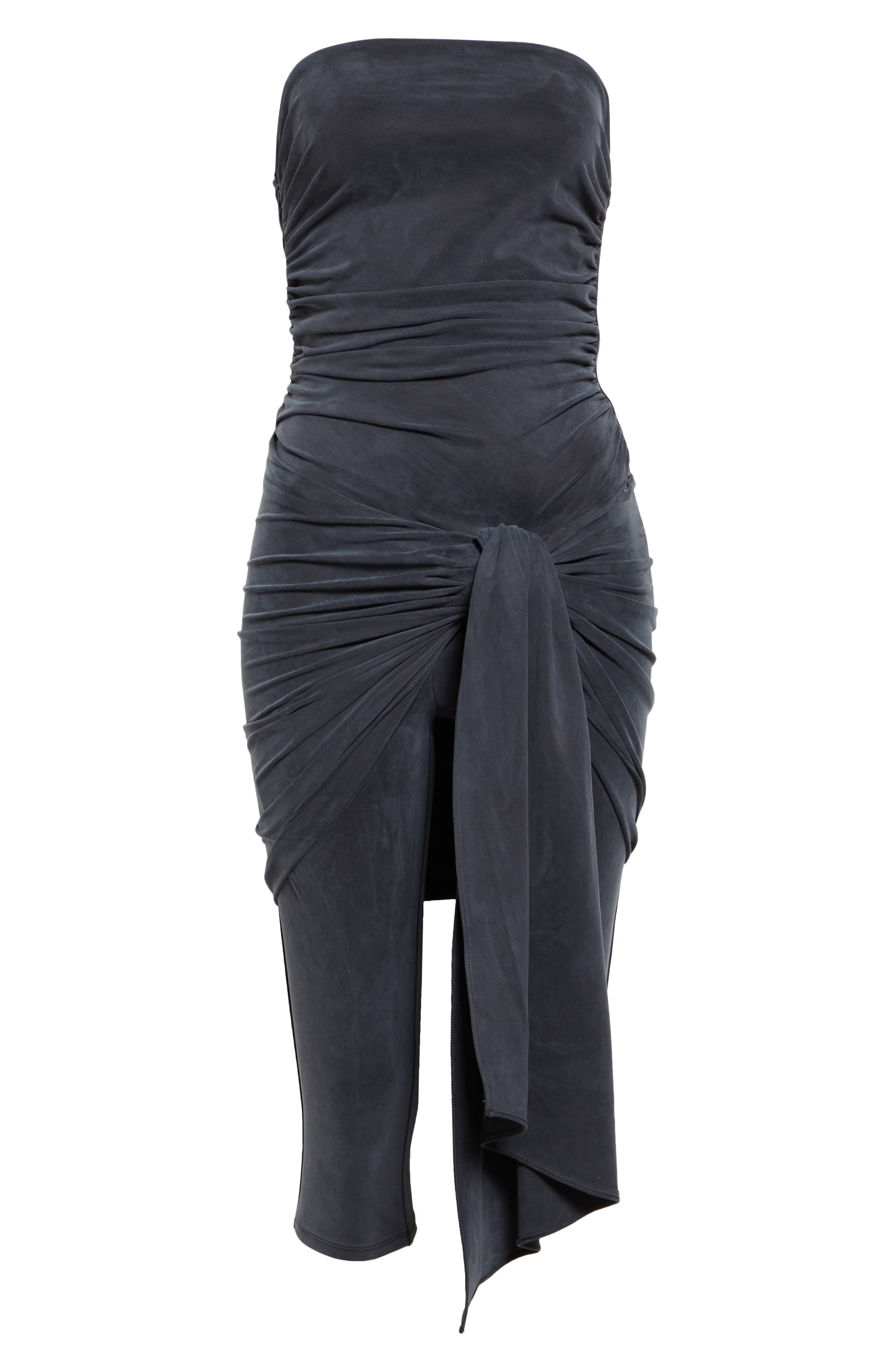 Alexander Wang Prestyled Strapless Wrap Crop Jumpsuit in Grey at Nordstrom - 6