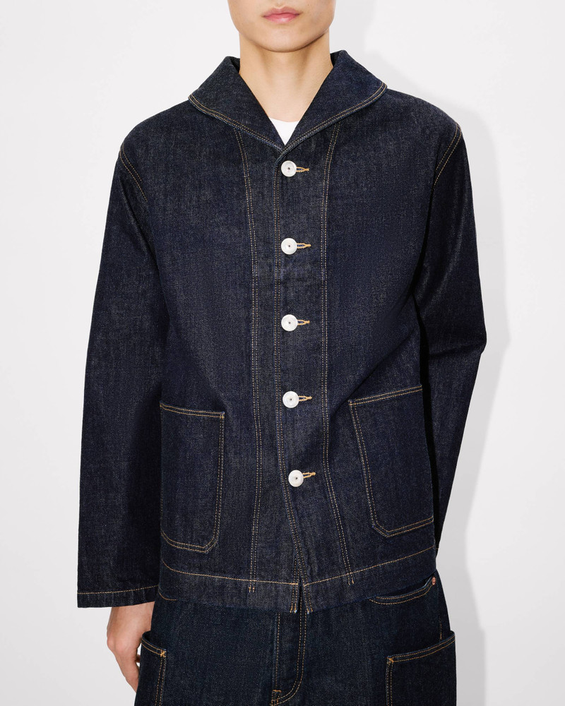 'KENZO Winter Holidays' shawl chore jacket in japanese denim 7
