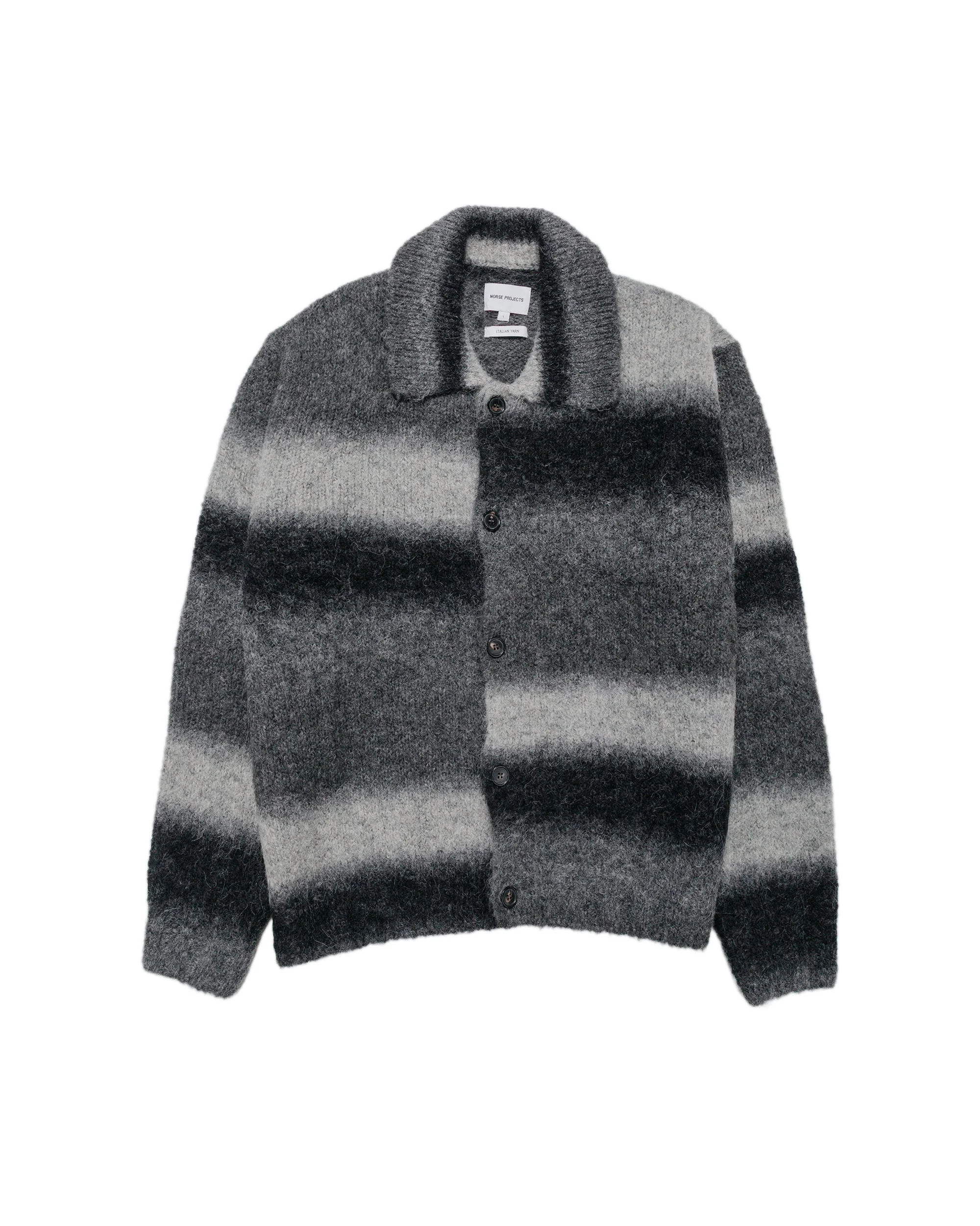 Erik Gradient Alpaca Wool Jacket Charcoal Melange - 1