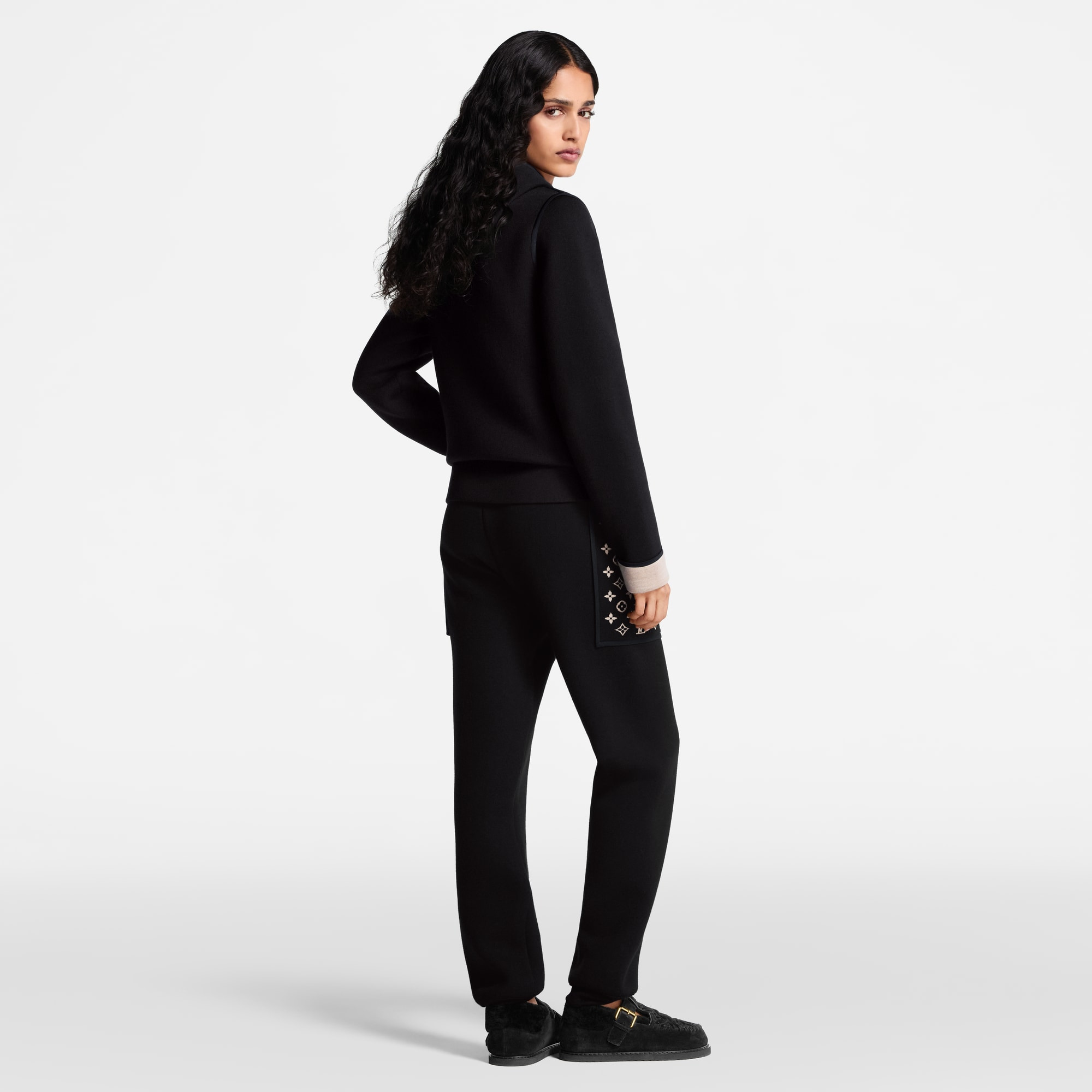 Monogram Accent Zip-Up Hoodie - 5