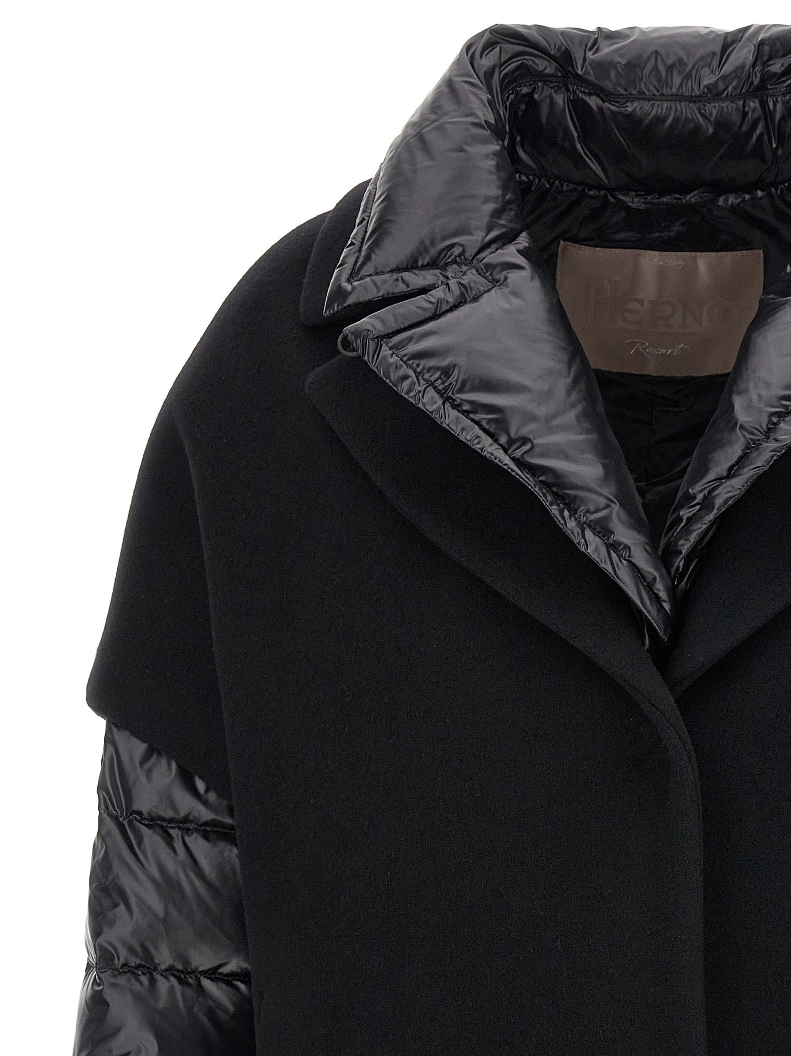 Hood Insert Down Jacket Puffer Jackets Black - 4