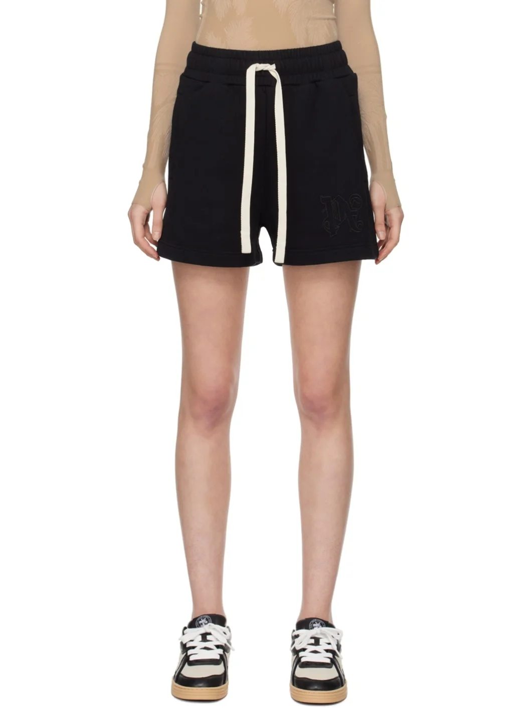 Black Monogram Shorts - 1