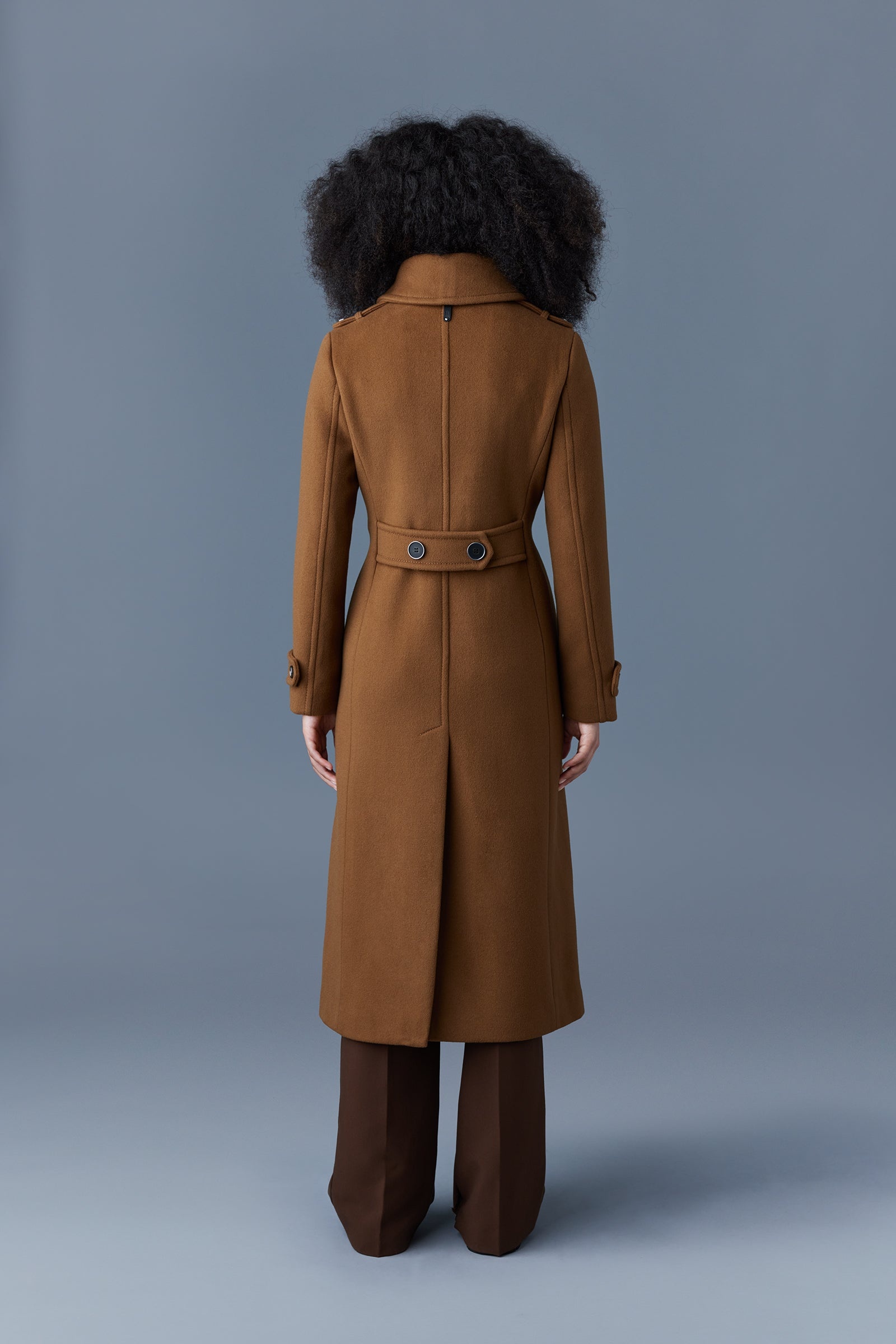 ELODIE double face wool tailored coat - 4