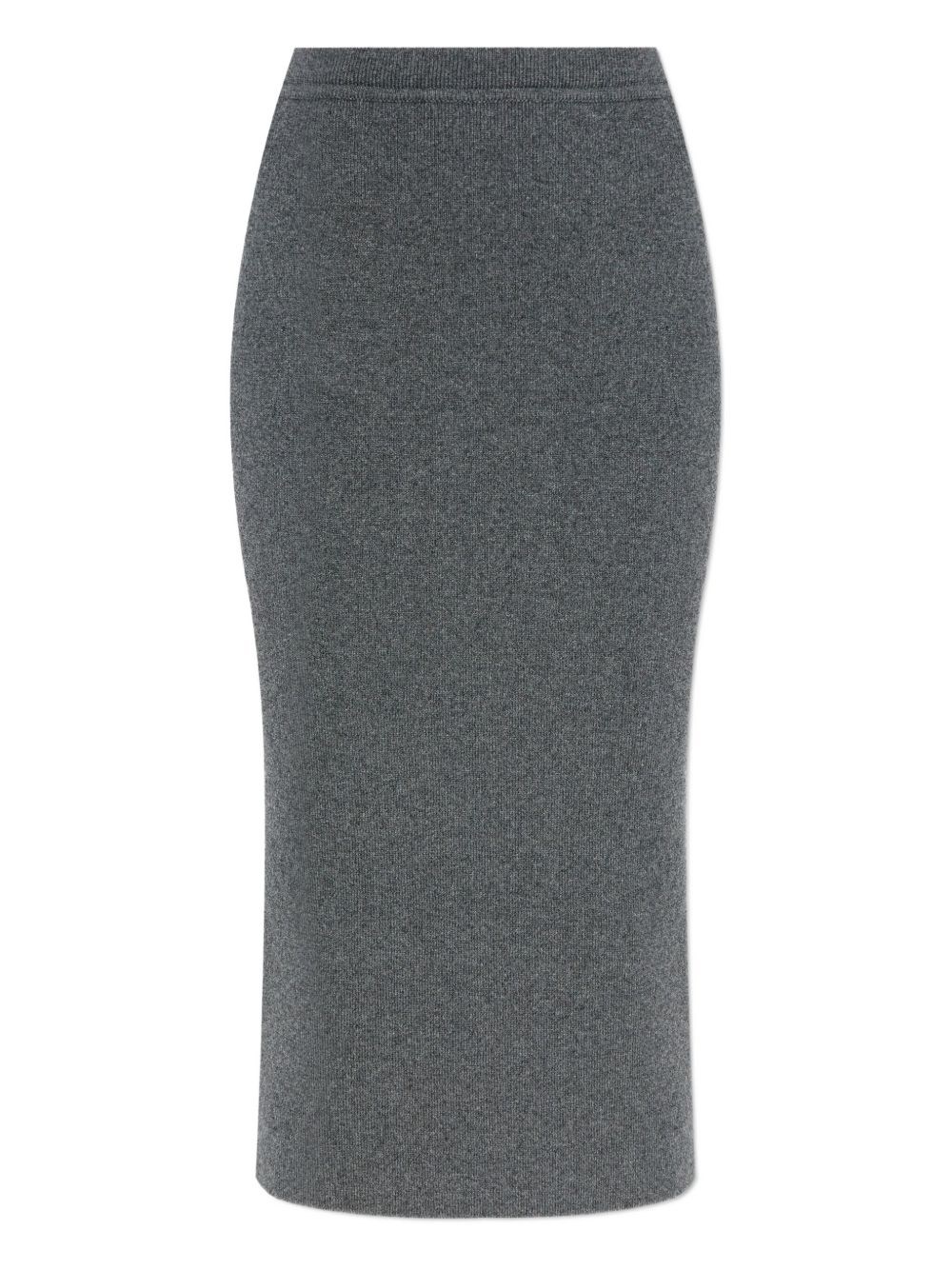 Cashmere and cotton midi skirt - 1