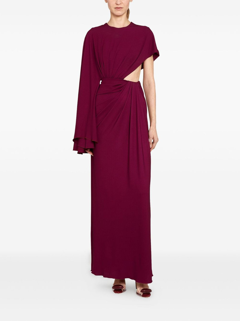 GIAMBATTISTA VALLI draped asymmetrical midi dress outlook