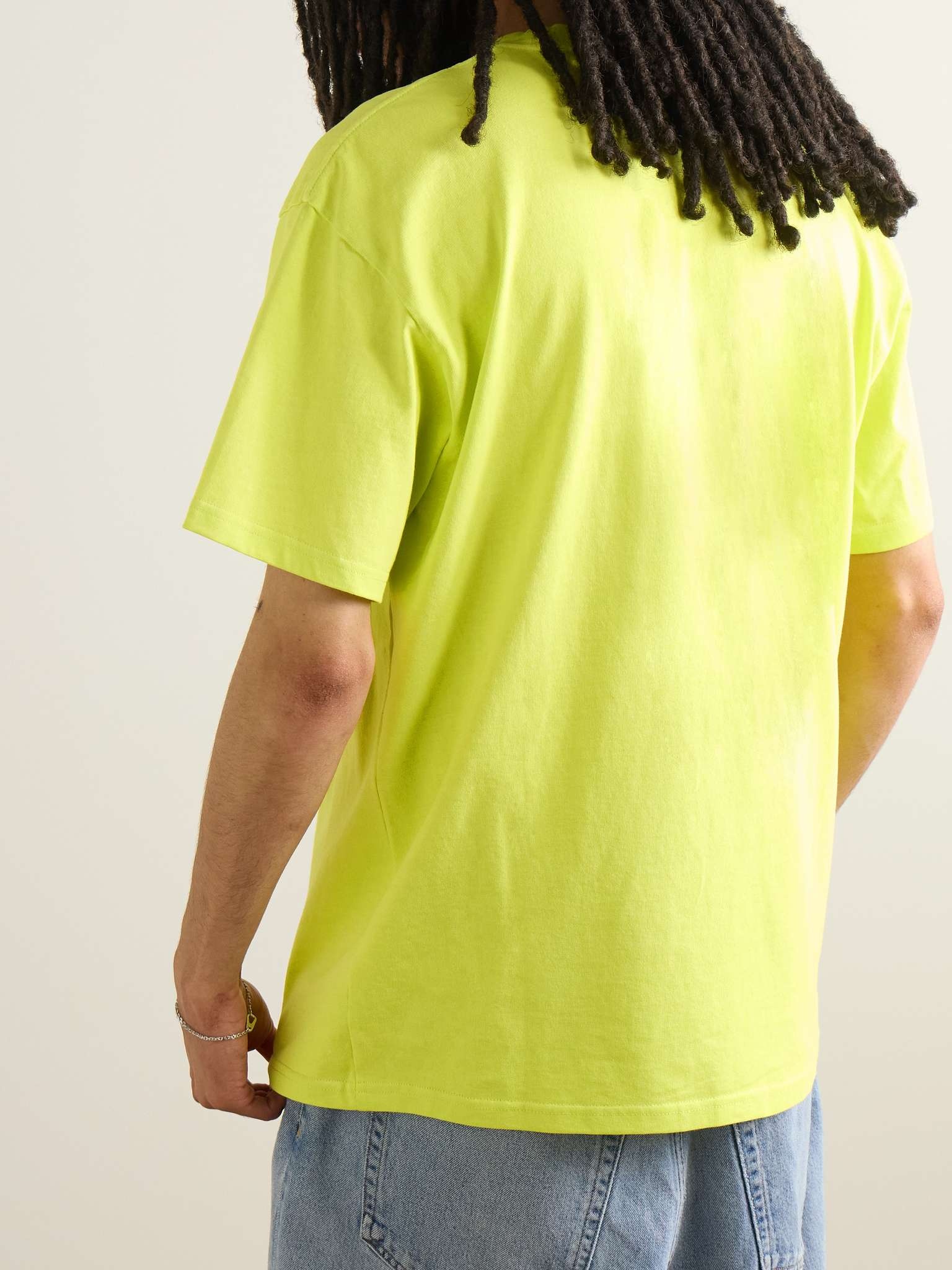 Duster Garment-Dyed Logo-Embroidered Cotton-Jersey T-Shirt - 3
