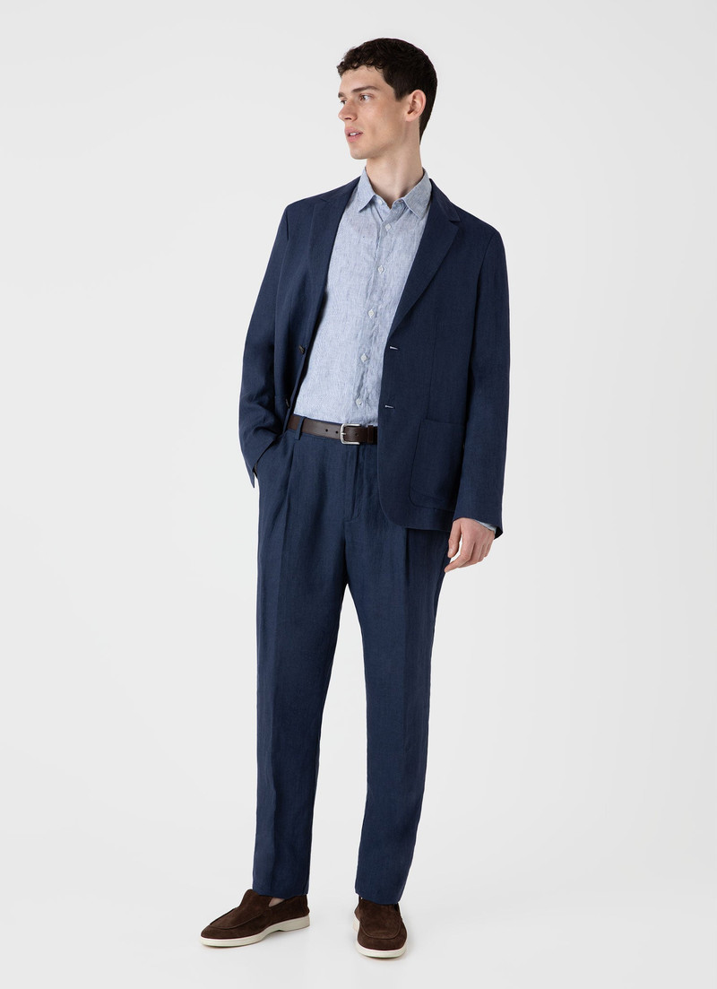 Sunspel Pleat Linen Trouser outlook