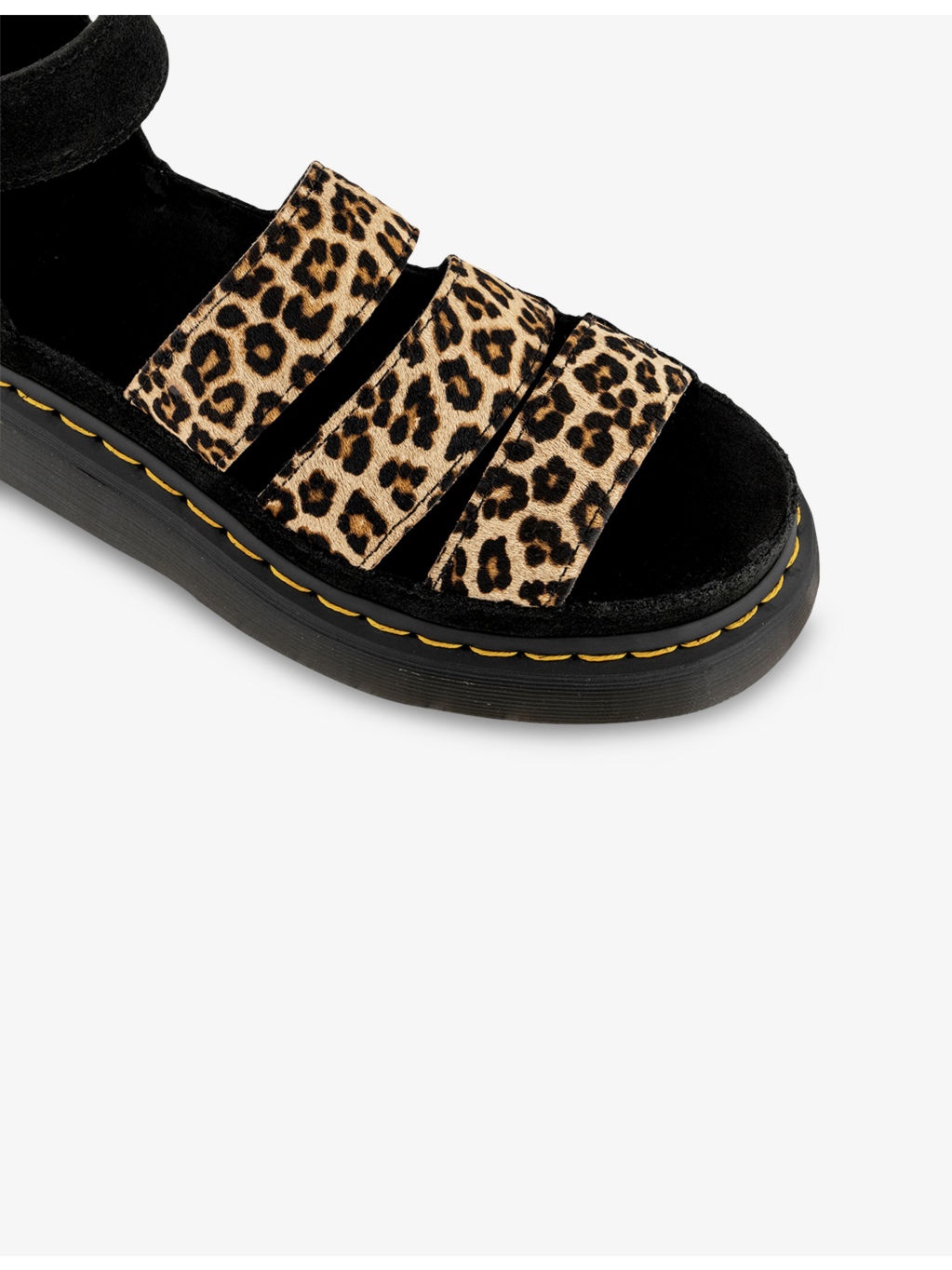 Clarissa 2 Quad Leopard Leather Platform Sandals - 5