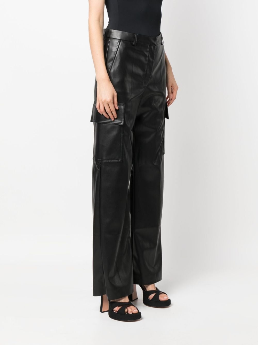 cargo-pocket straight-leg trousers - 3