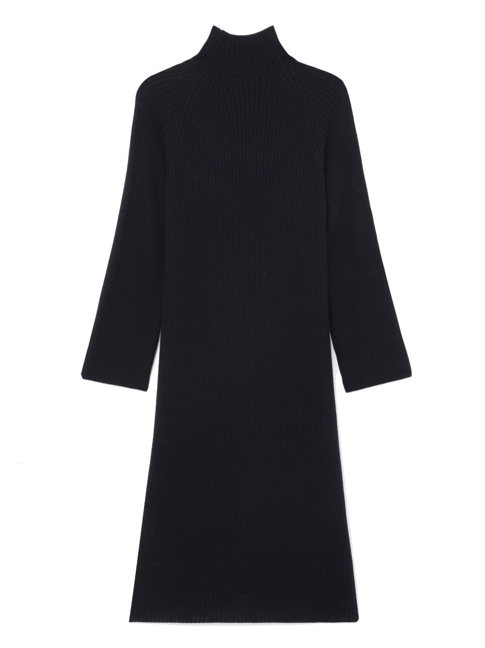 high-neck ribbed dress - 6