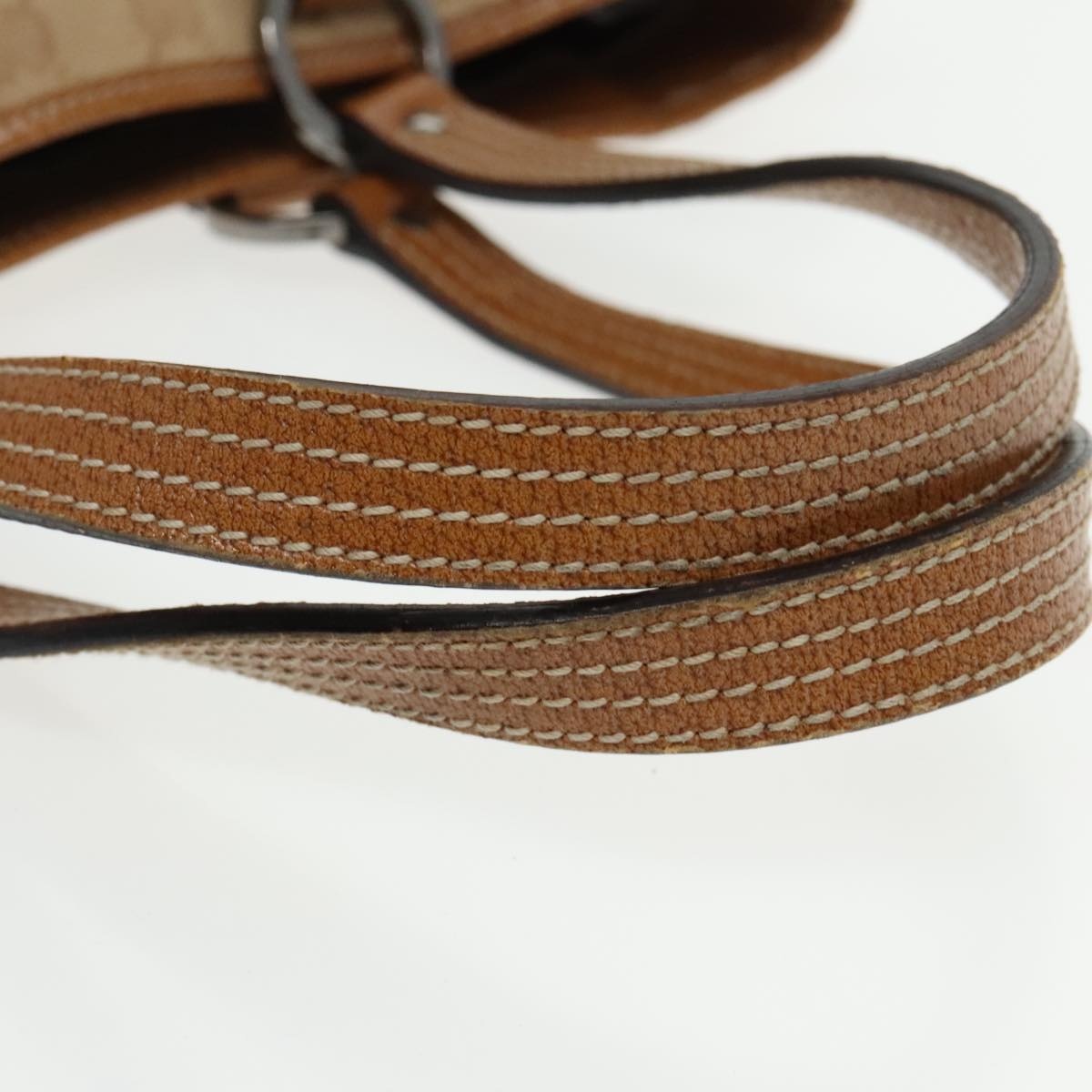 GUCCI GG Canvas Hand Bag Brown Silver 113019 113019 - 8