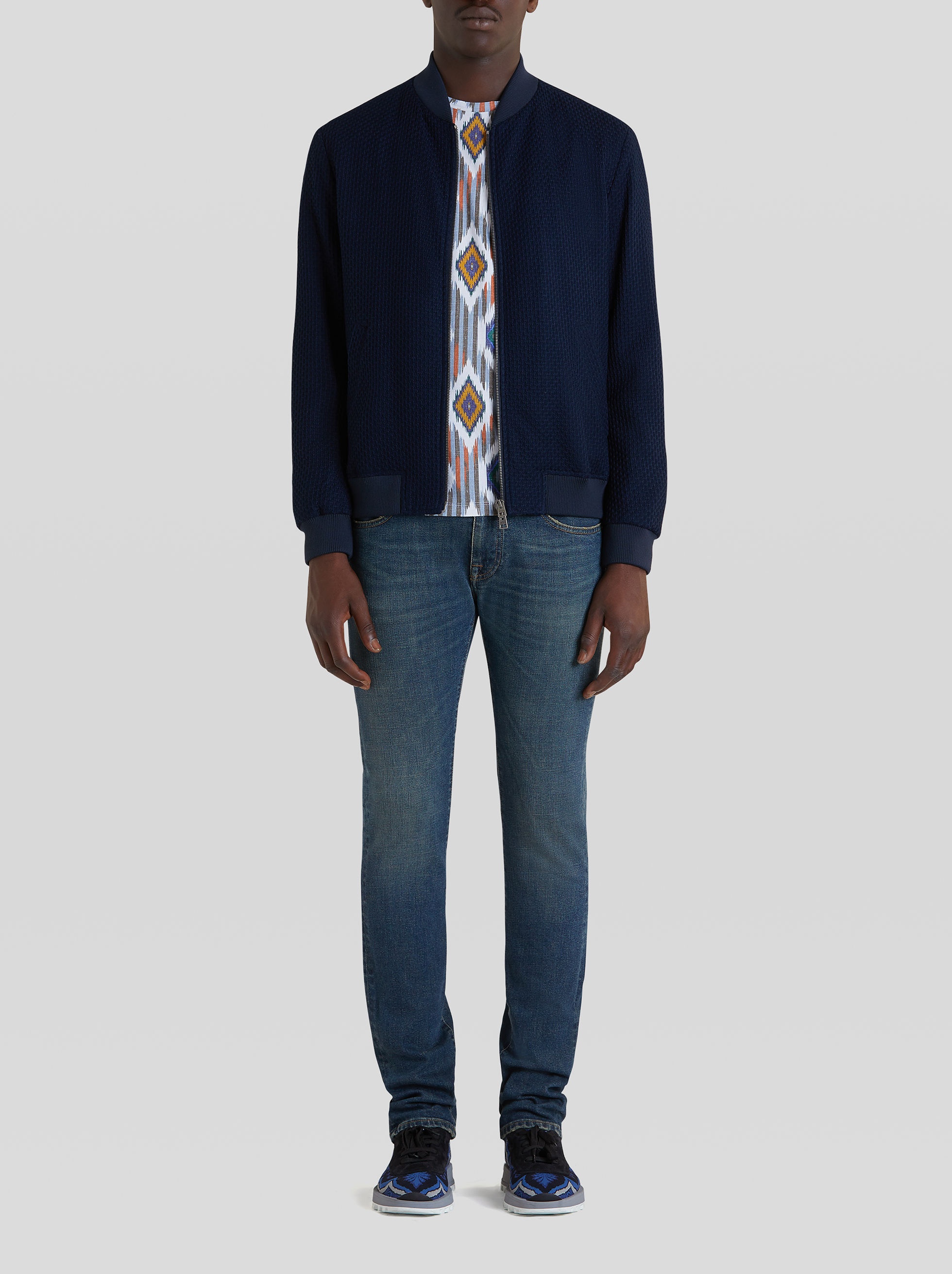 COTTON JERSEY BOMBER JACKET - 3