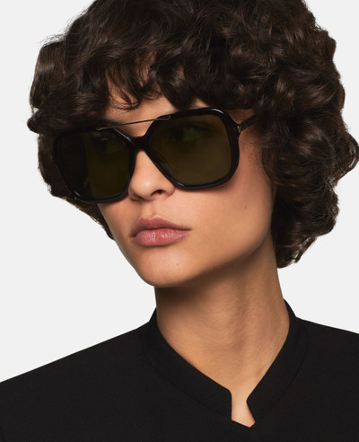 Stella McCartney Oversized Square Metal Bar Sunglasses outlook