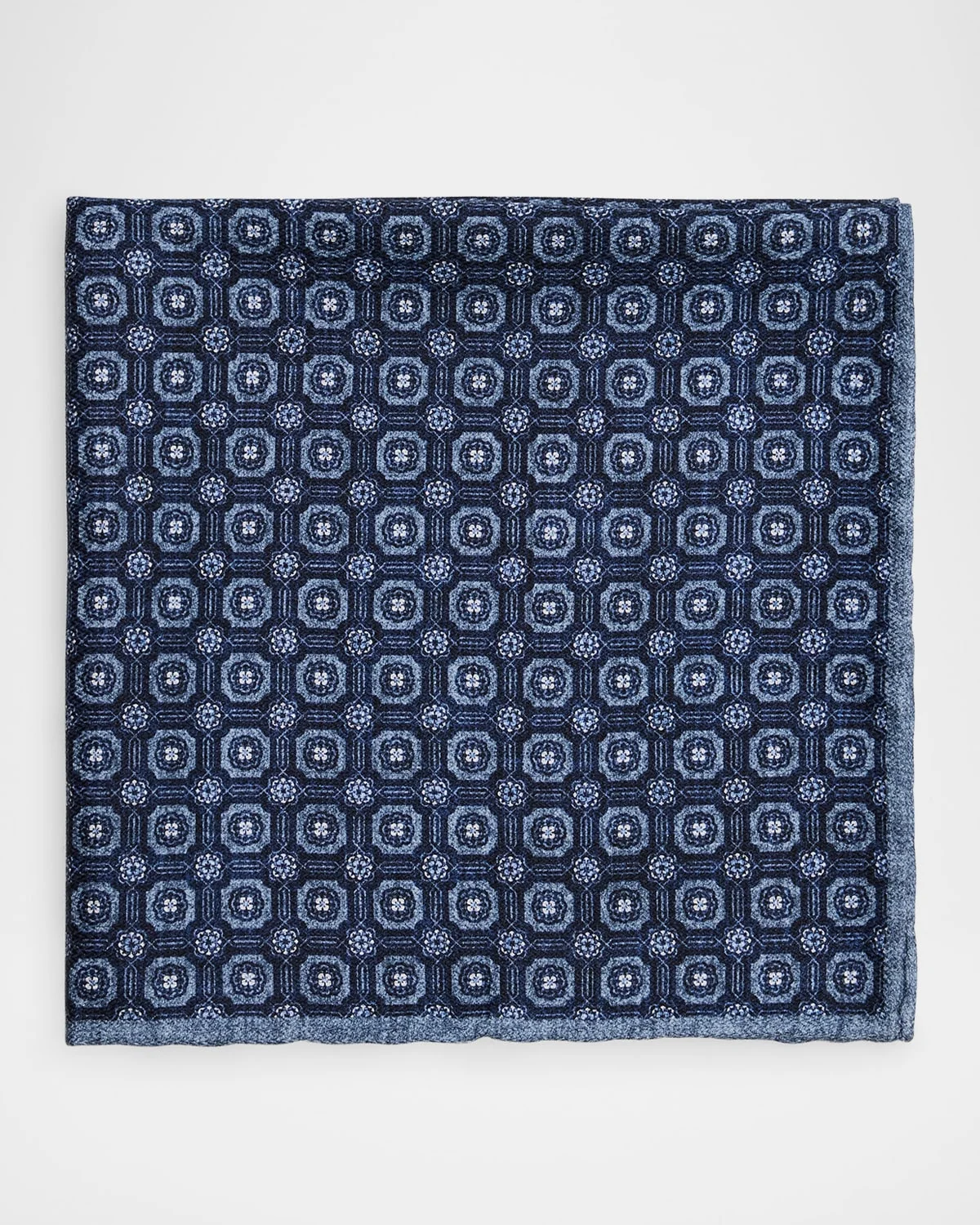 Men's Silk Geometric Pocket Square - 1