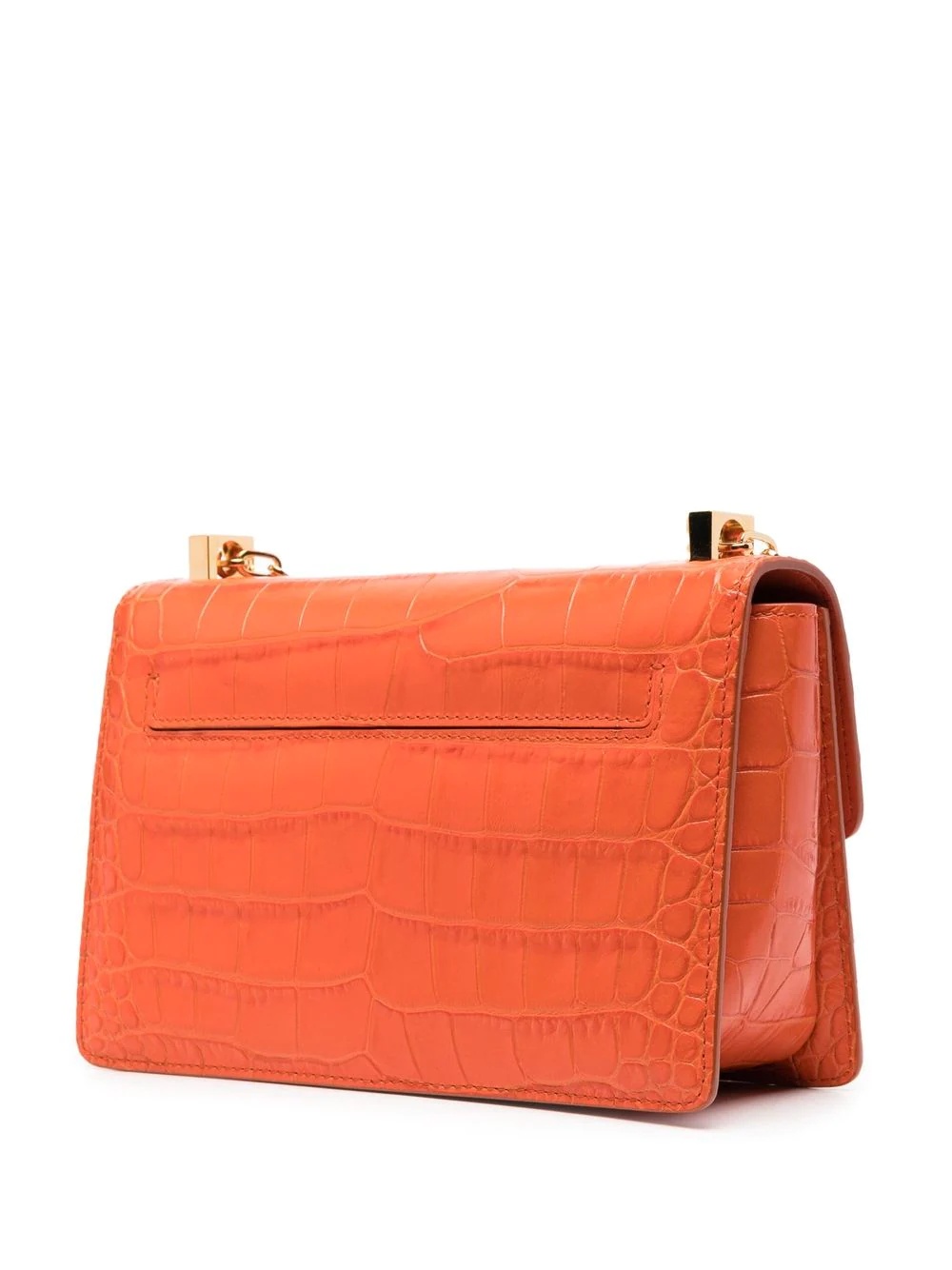 crocodile-effect shoulder bag - 3