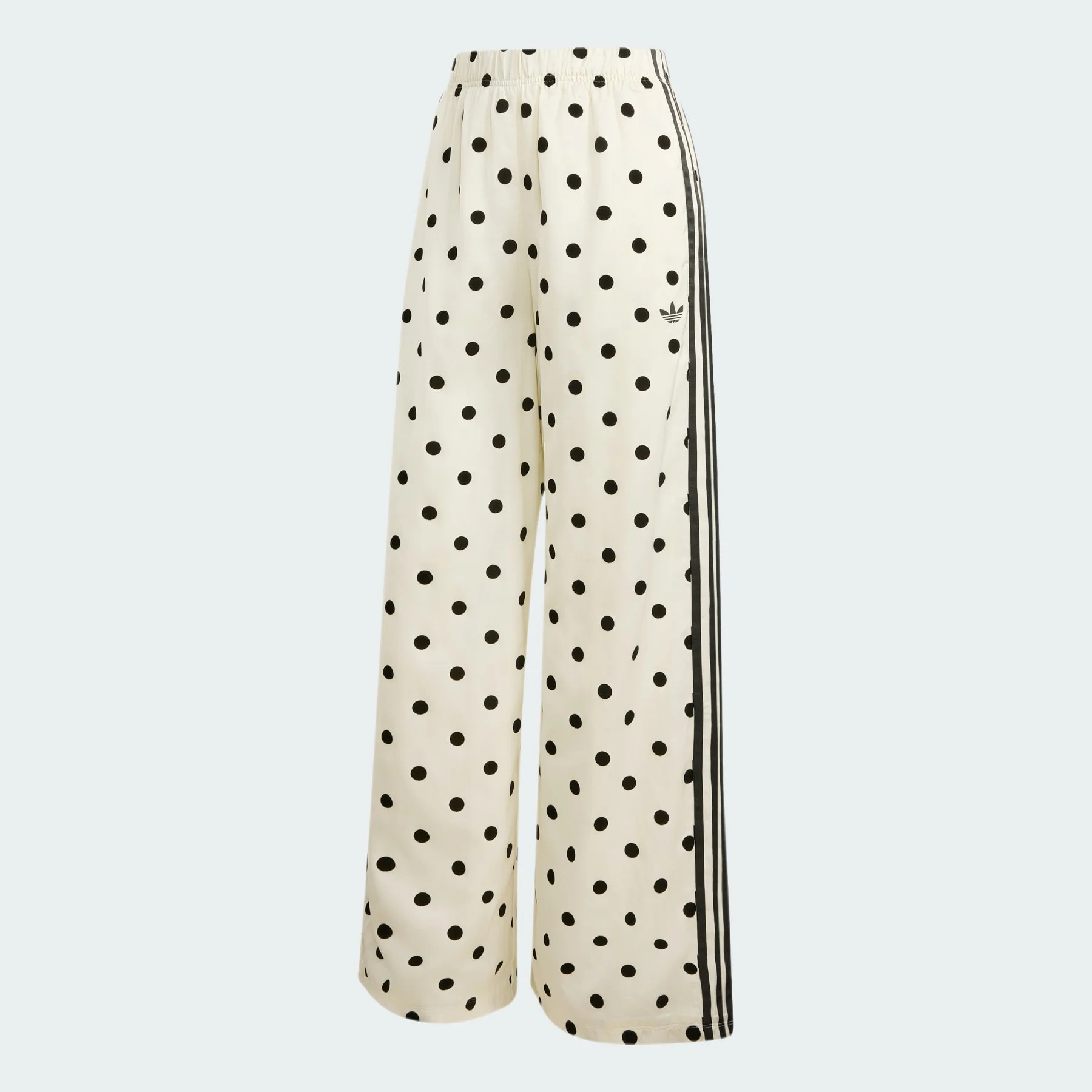 SATIN POLKA DOTS WIDE LEG PANT - 1