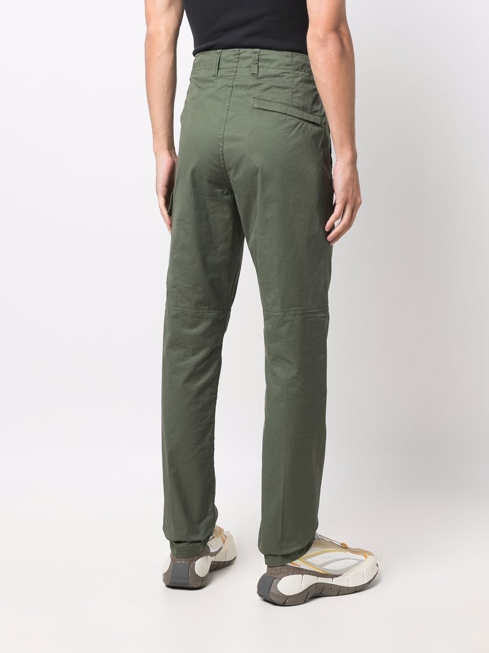 logo patch cargo trousers - 4