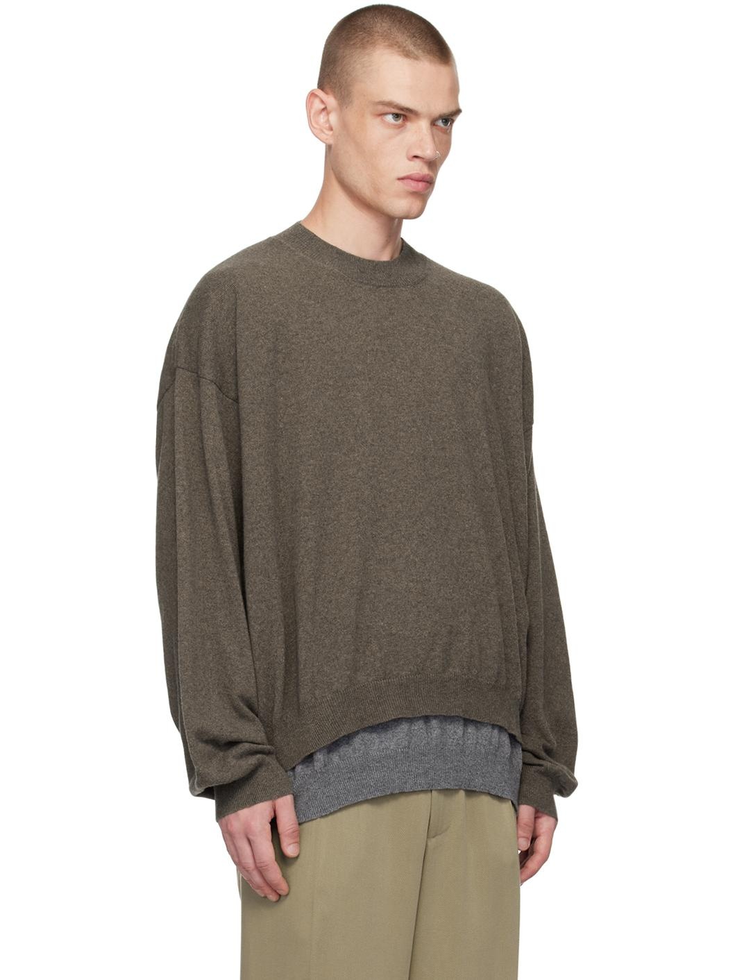 Brown Layered Sweater - 2