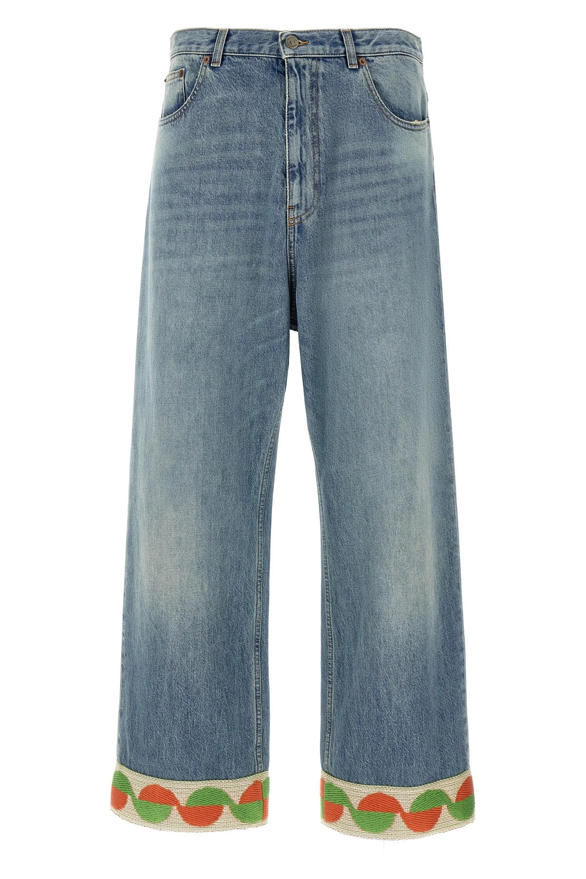 Valentino Garavani jacquard jeans - 1