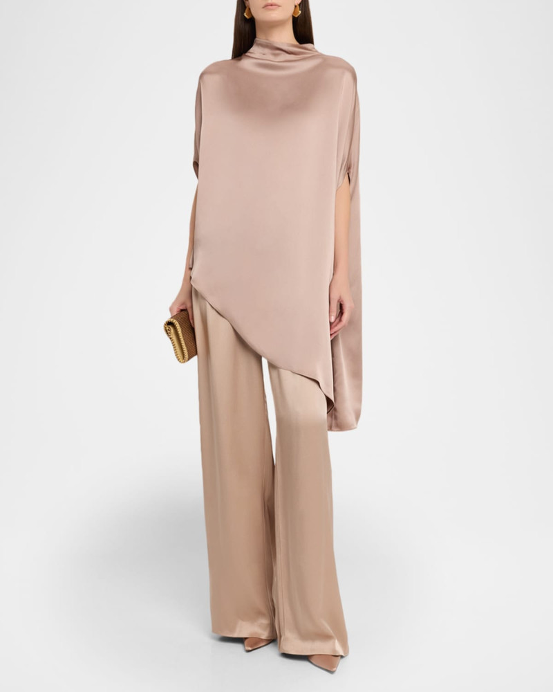 LAPOINTE Pleated Satin Pants outlook