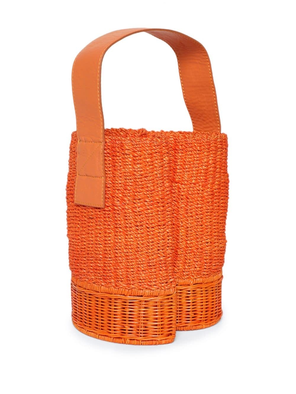 small woven basket bag - 4