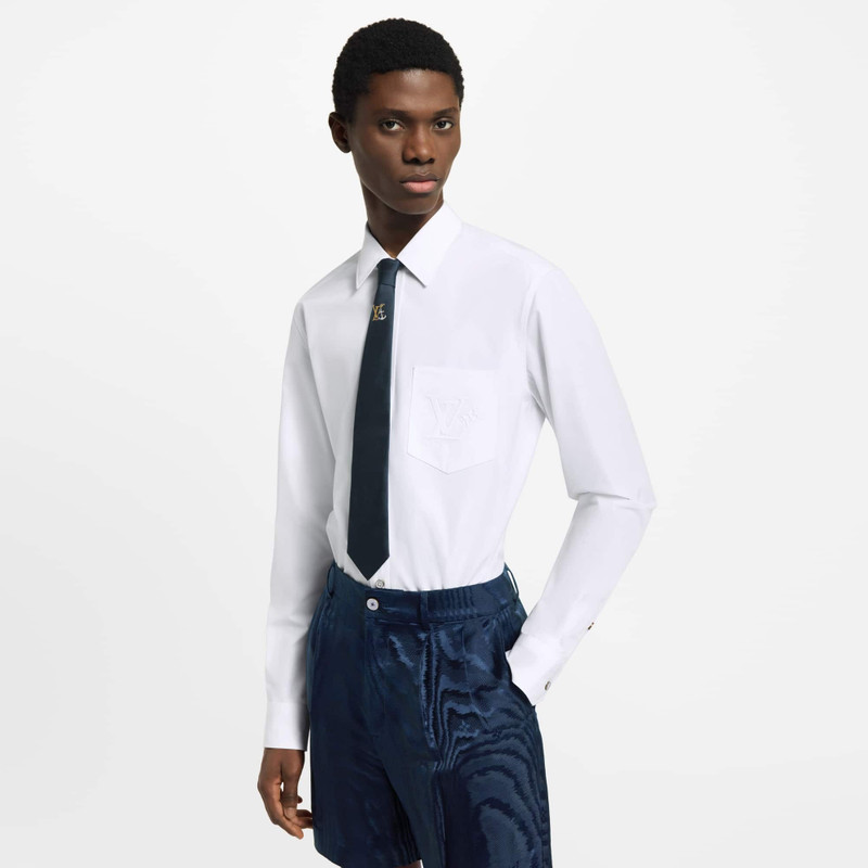 Louis Vuitton Embossed Signature Long-Sleeved Cotton Shirt outlook