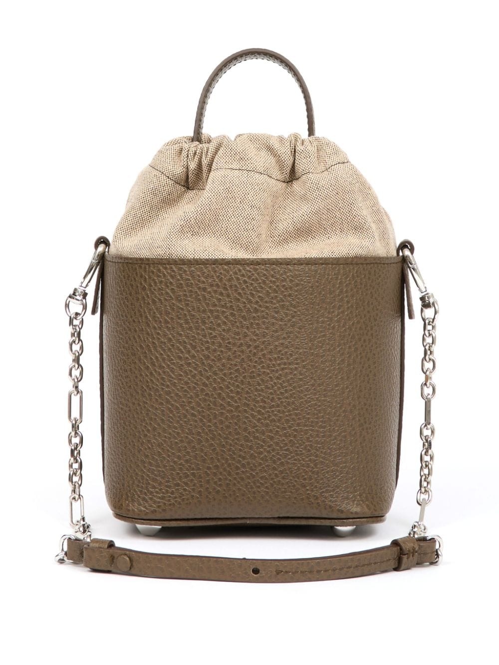 small 5AC grained leather bucket bag - 2