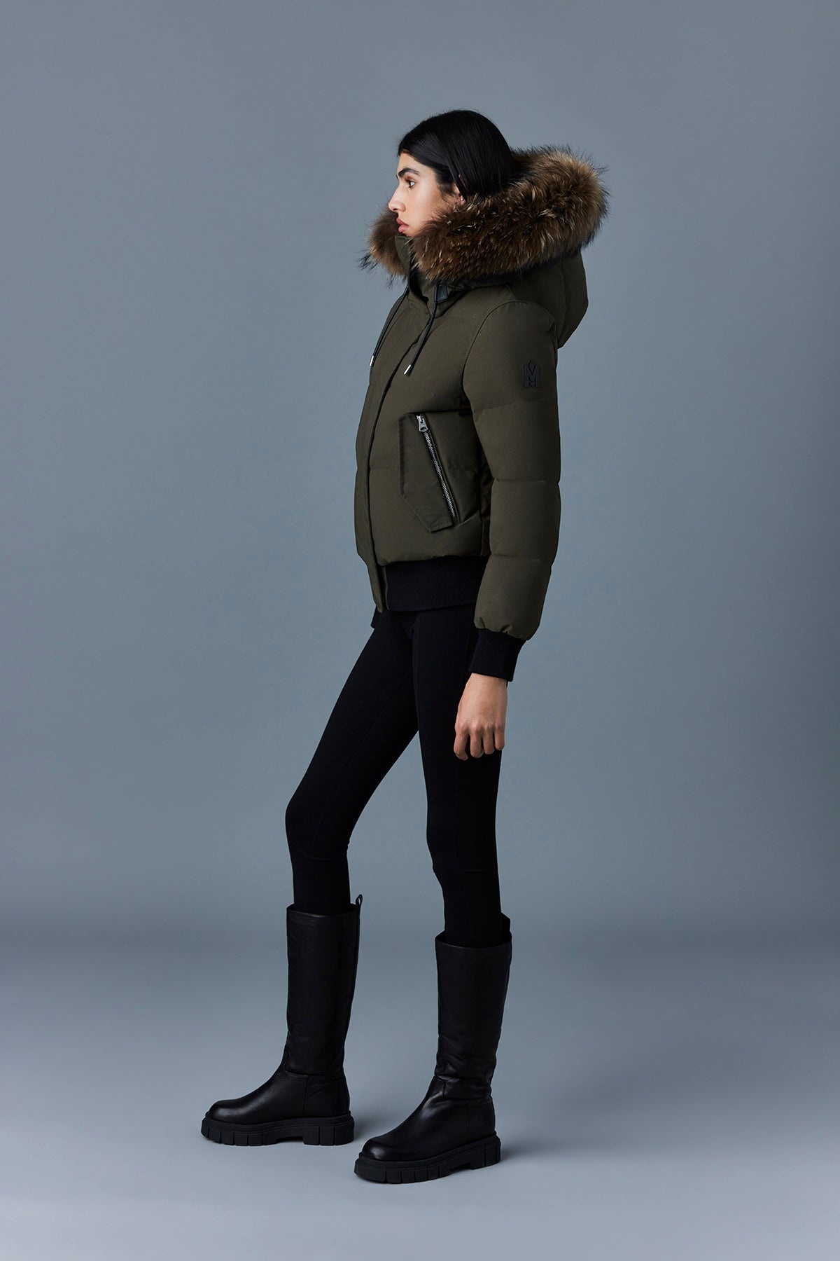 NEFI-F down jacket with removable fur trimmed hood - 4
