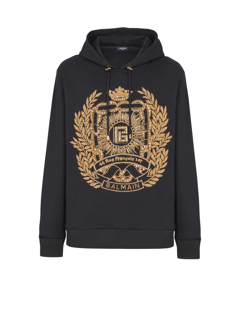Balmain Écusson embroidered hoodie 1