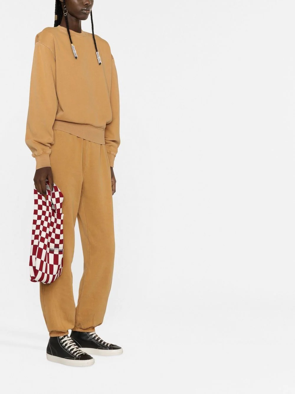 ribbed-detail round-neck sweatshirt - 2