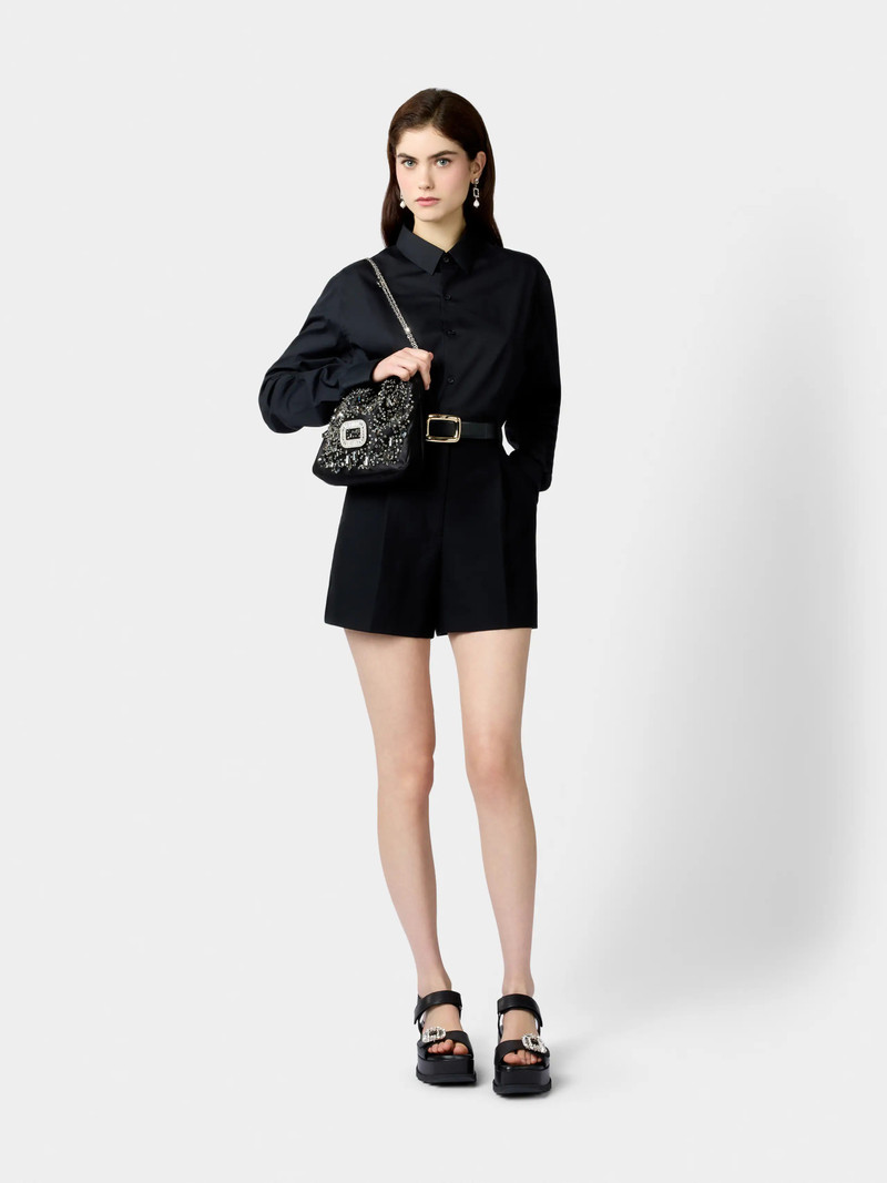 Roger Vivier Pilgrim Mini Bag in satin outlook