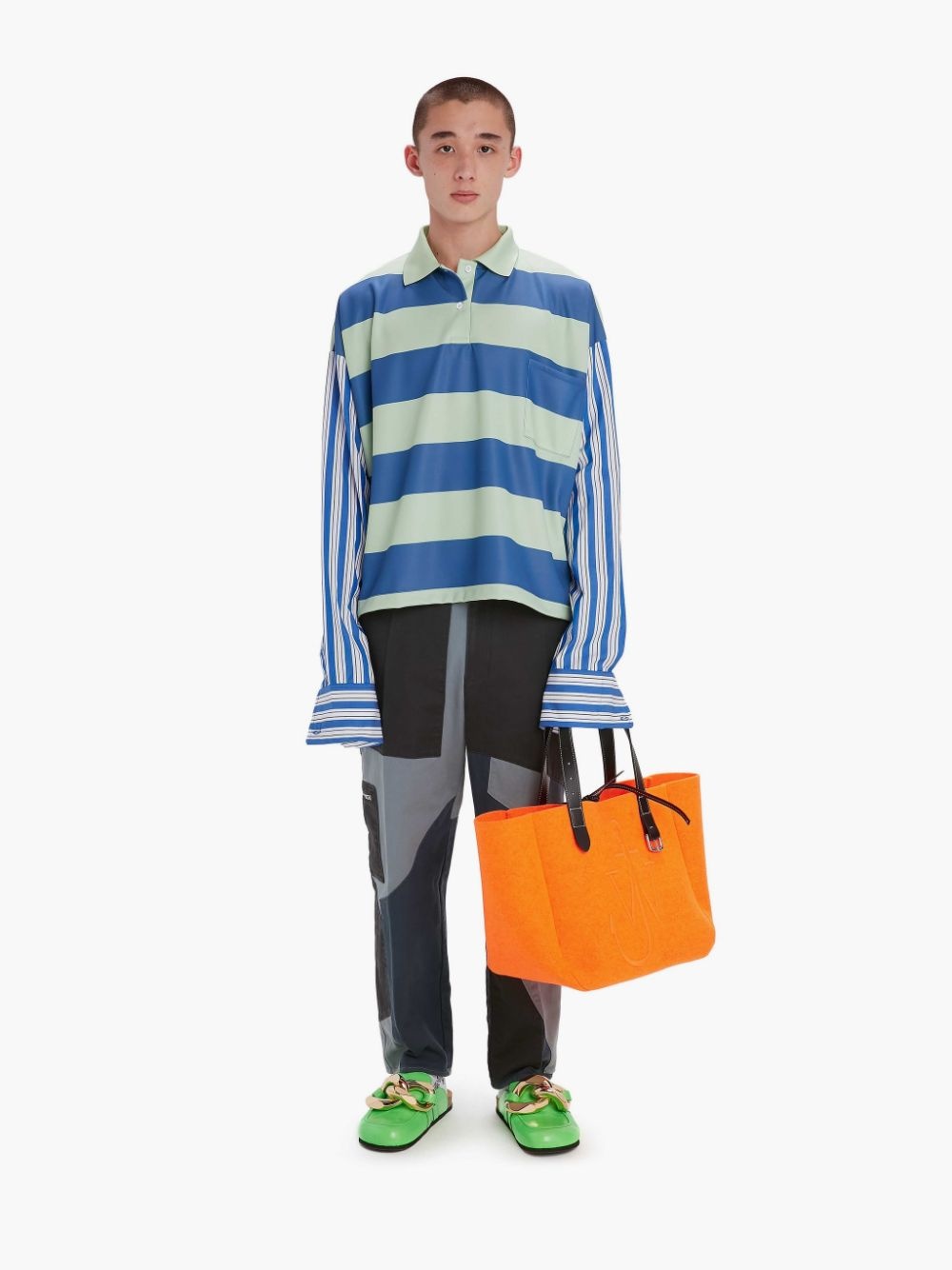 JW Anderson LONG SHIRT SLEEVE POLO TEE | REVERSIBLE