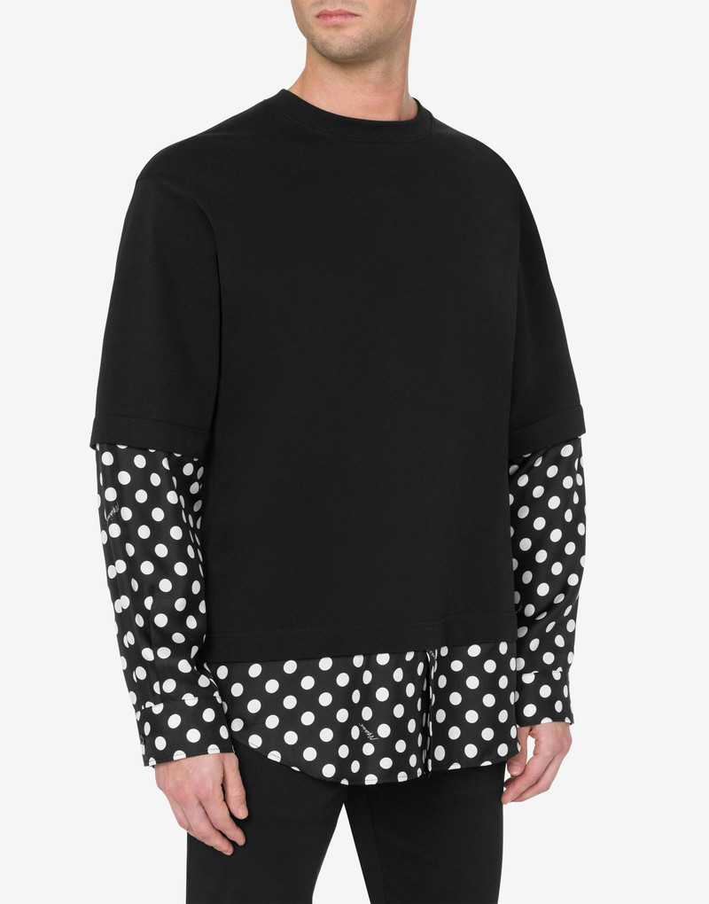 Moschino POLKA DOTS SWEATSHIRT WITH INSERTS outlook