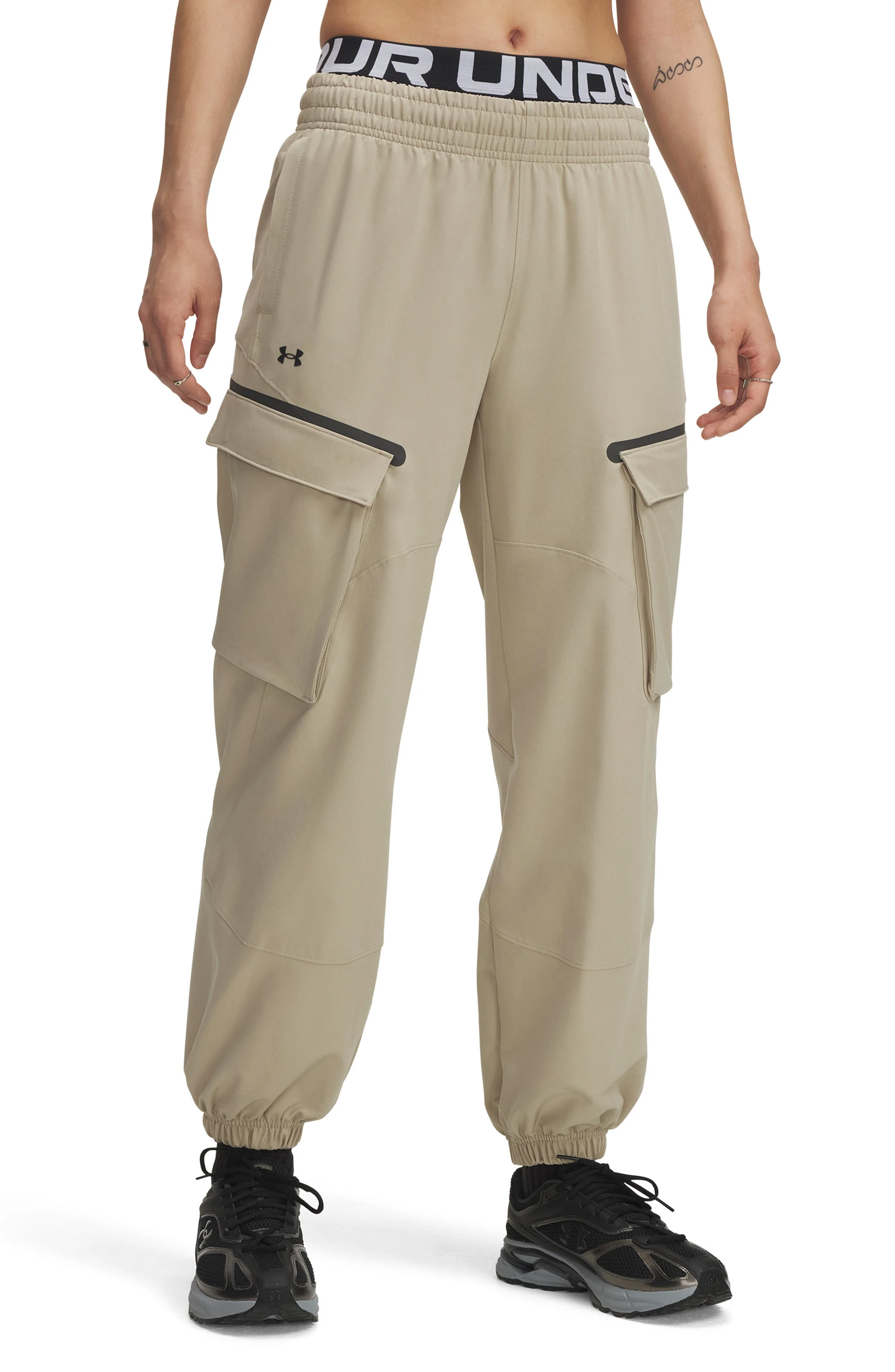 Under Armour Unstoppable Cargo Pants in City Khaki //Black at Nordstrom - 1