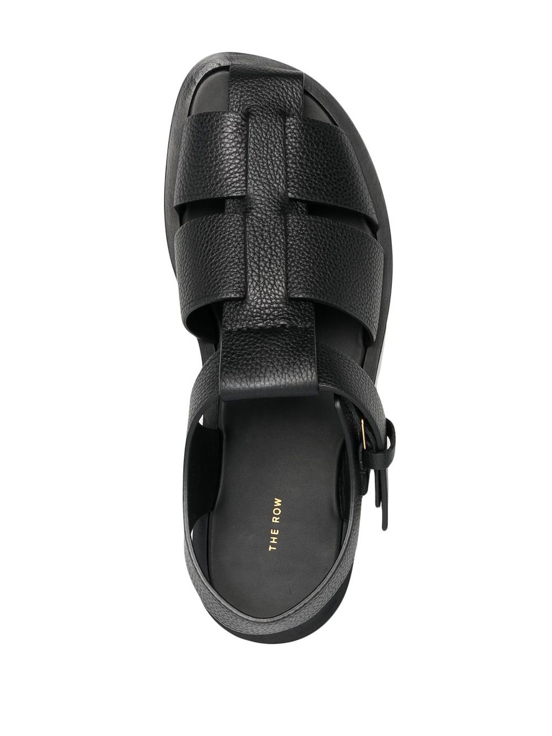 black Fisherman leather sandals - 4