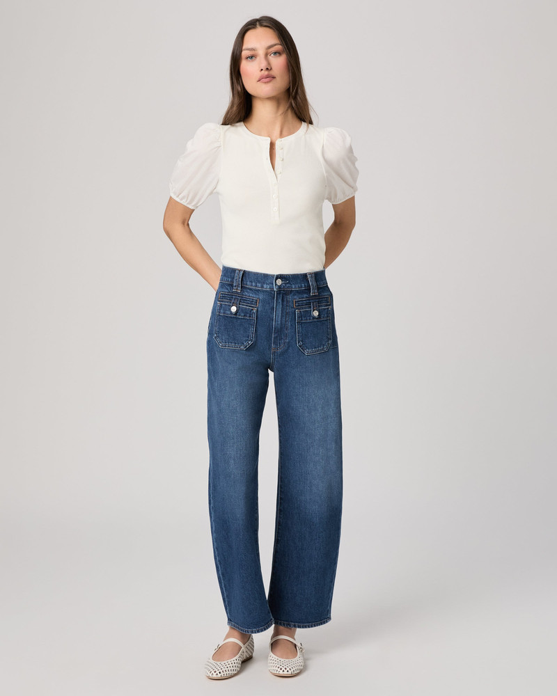 PAIGE Arellia Ankle Barrel Leg Jean outlook
