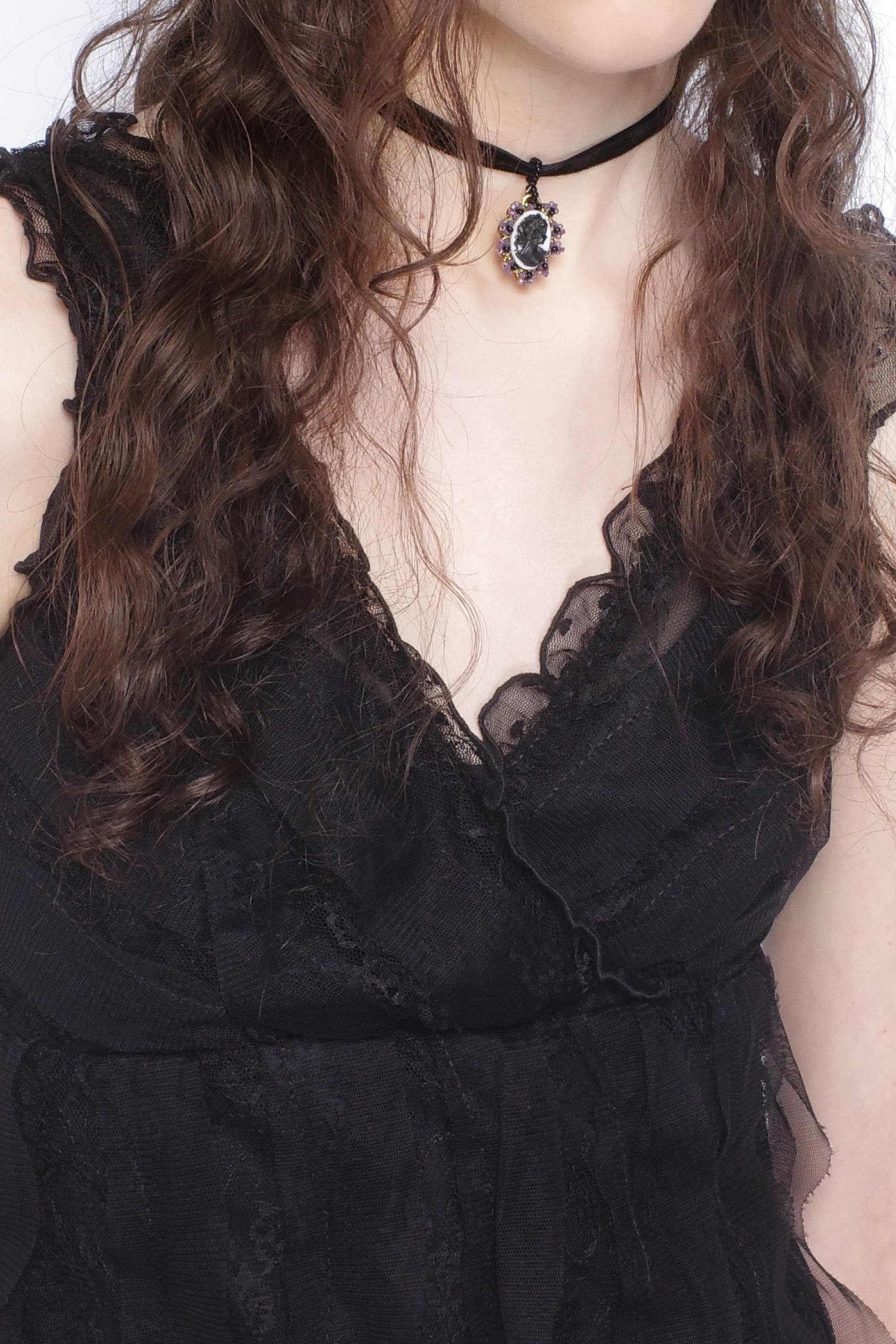 Anna Sui Black Lace Combo Sleeveless Lace Dress at Nordstrom - 6