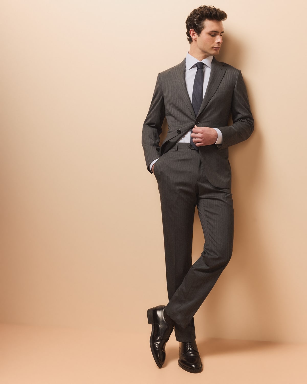 Men's Tonal Striped Wool Suit - 3