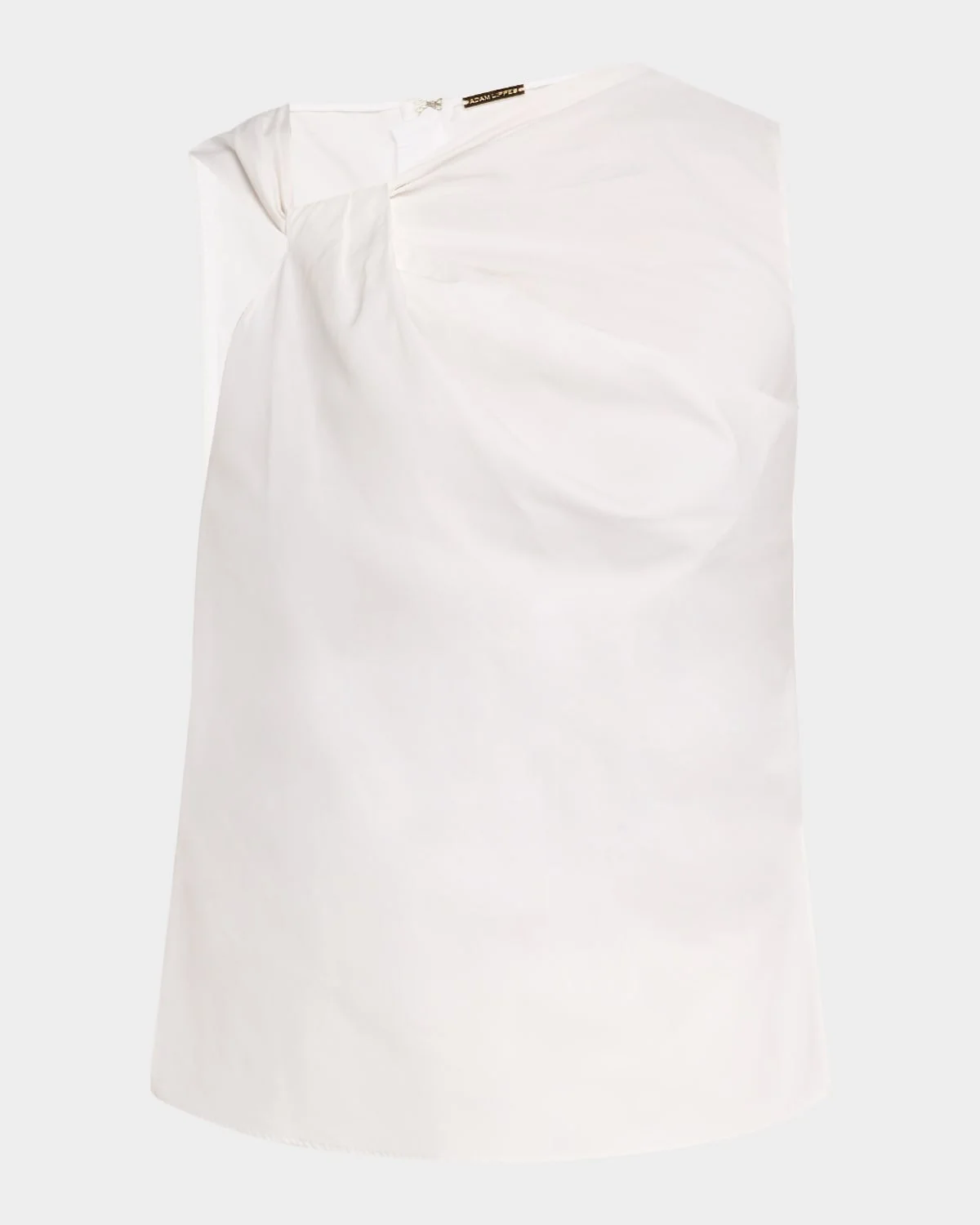 Feyda Twisted Compact Cotton Poplin Top - 1