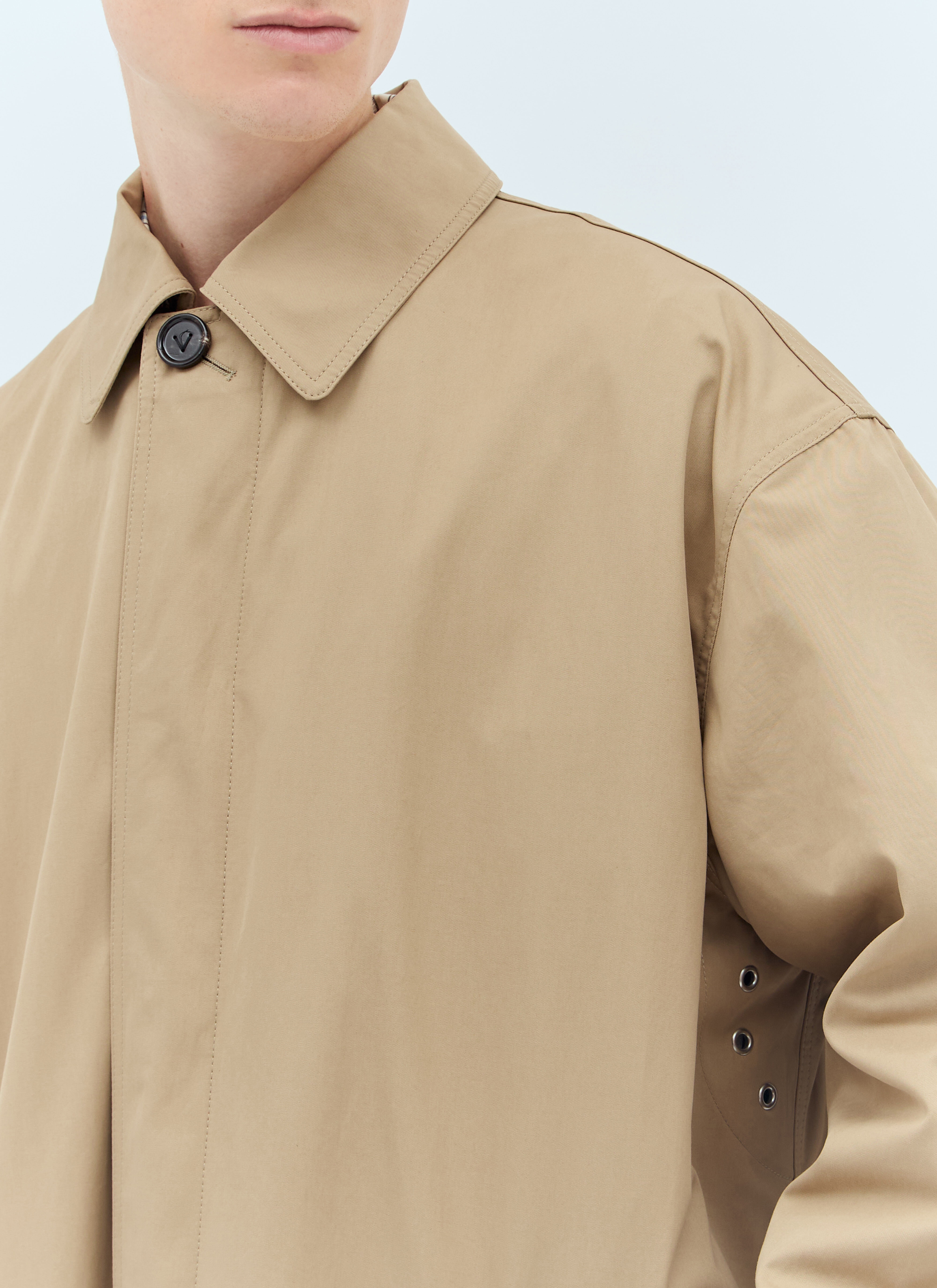 トレンチコート Bottega Veneta Twill Oversized Trench Coat Bottega Veneta Men's Check-Lined Twill Trench Coat | Neiman