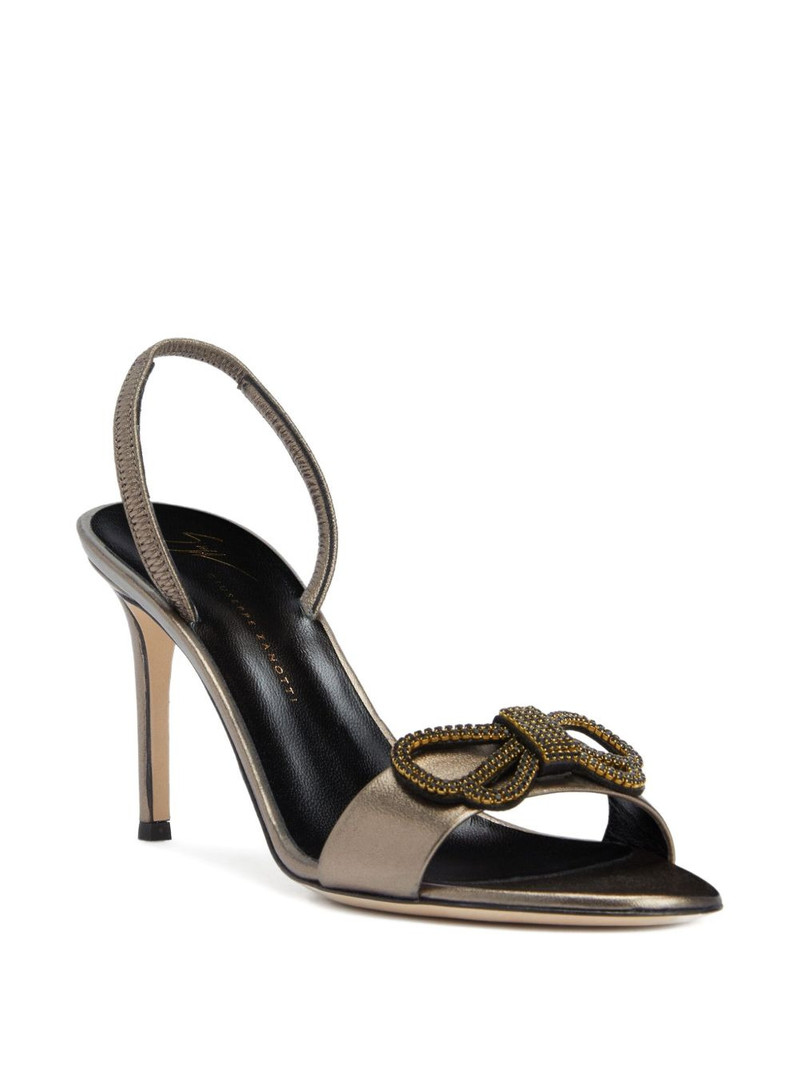 Giuseppe Zanotti Zari bow-embellished slingback sandals outlook