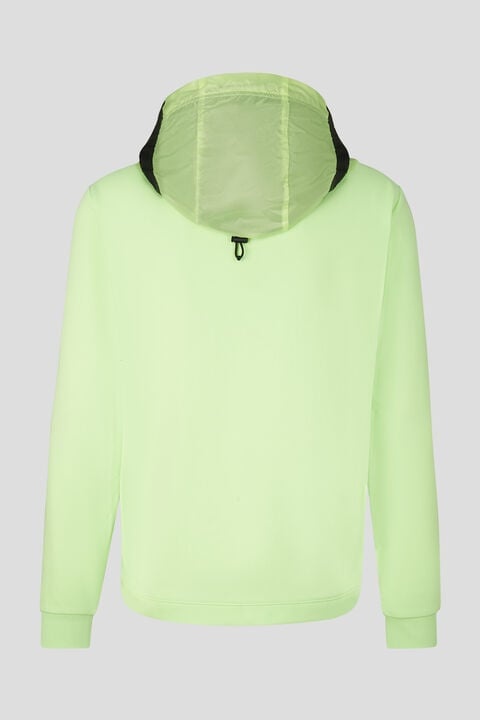 Udo hybrid sweatshirt jacket in Lime - 2