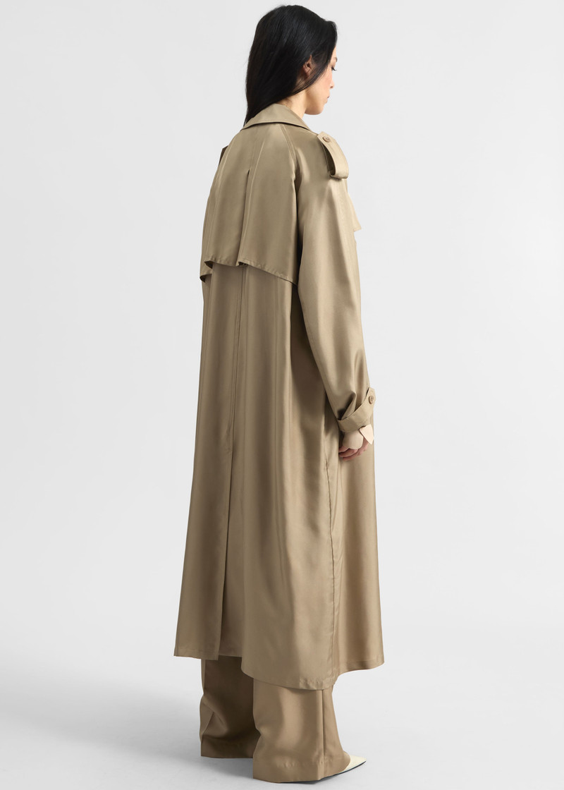 Veyron Silk Trench - Beige 7